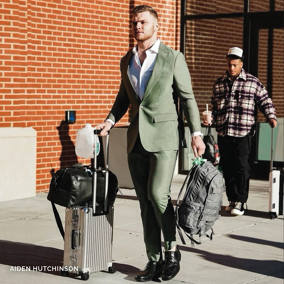 Athletic Fit Stretch Blazer - Heathered Forest Green