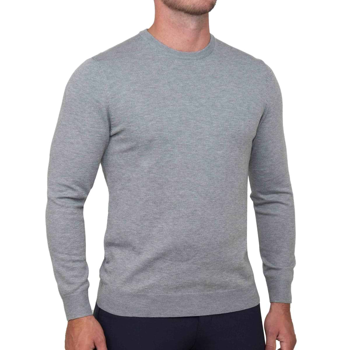 Mid-Weight Wool Crewneck - Grey