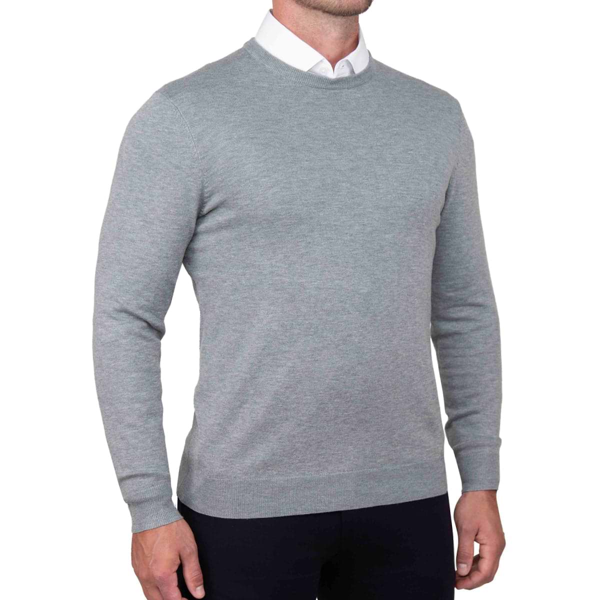 メンズウェア #ACTIVE MOCK NECKN SWEAT - GRAY Mid-Weight Wool Crewneck - Grey