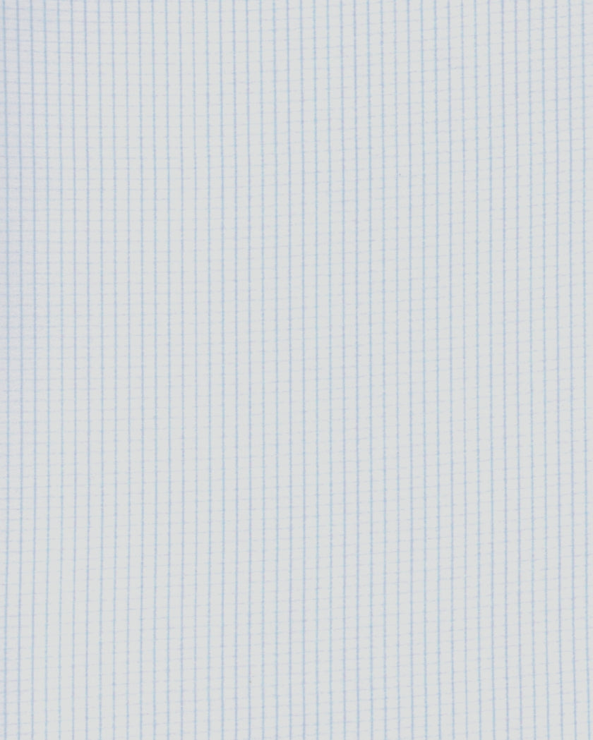 "The Watertown" White & Light Blue Mini Windowpane