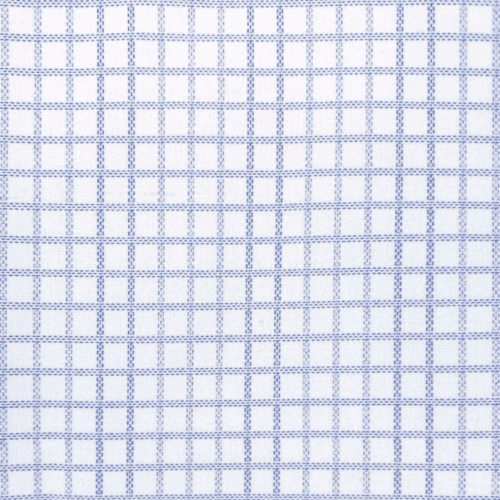 "The Baxter" Blue Mini Line Patterned Windowpane - Classic Fit