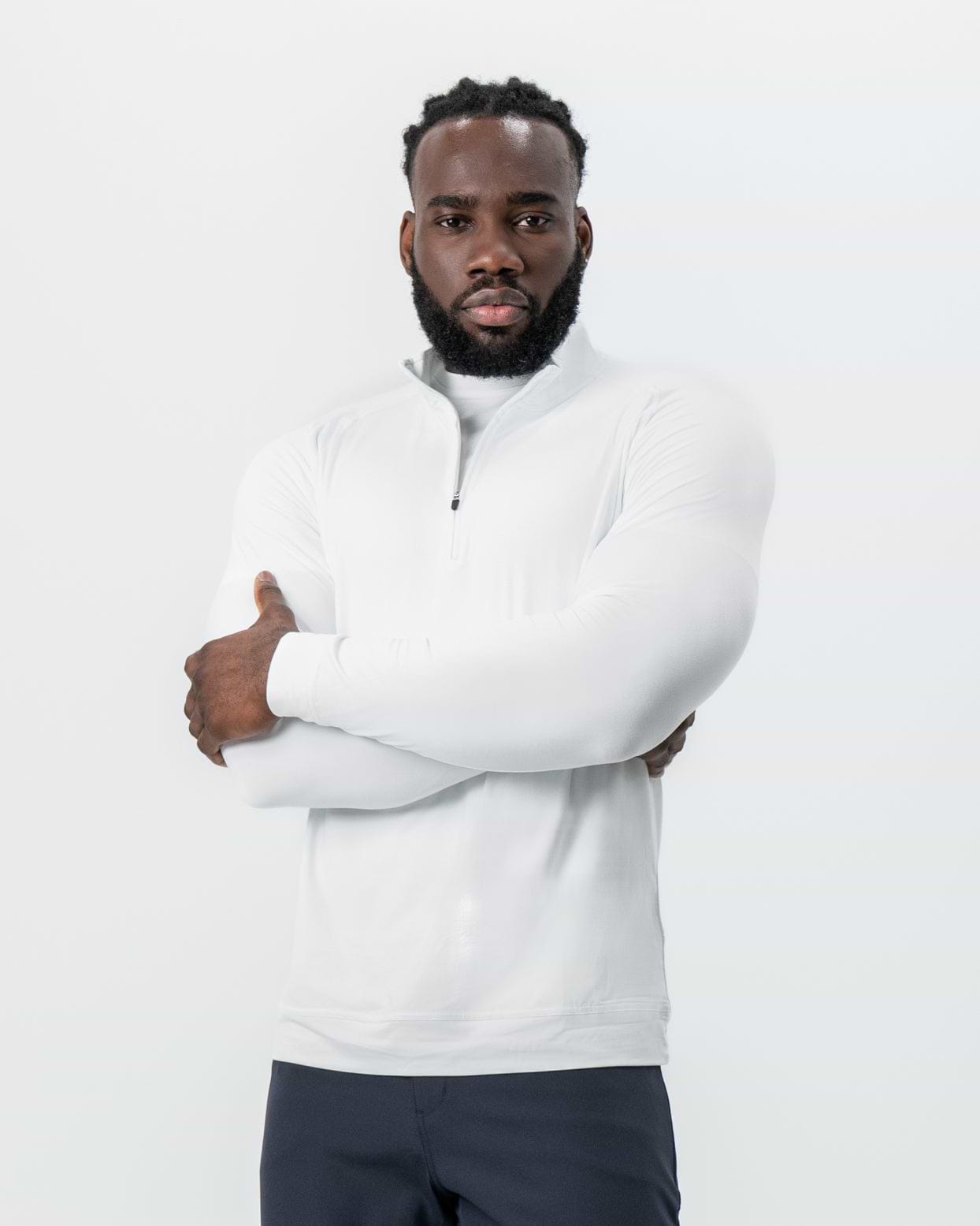 Tech Quarter Zip - White