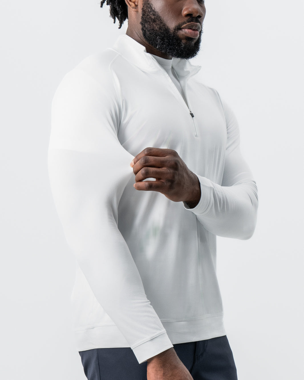 Tech Quarter Zip - White
