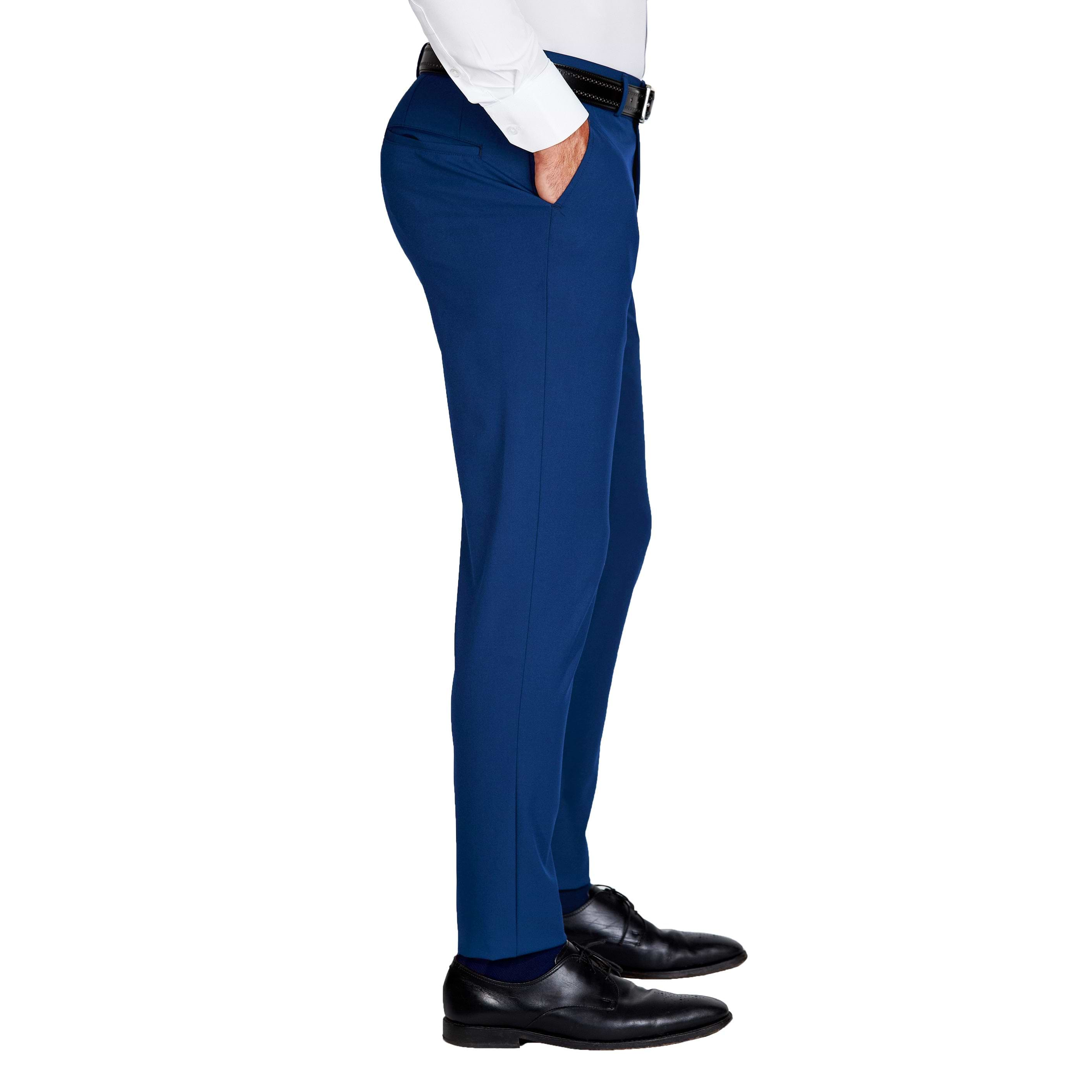 Athletic Fit Stretch Suit Pants - Solid Royal Blue