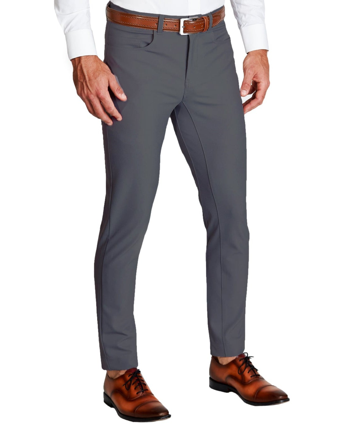 Athletic Fit Stretch Tech Chino - Charcoal