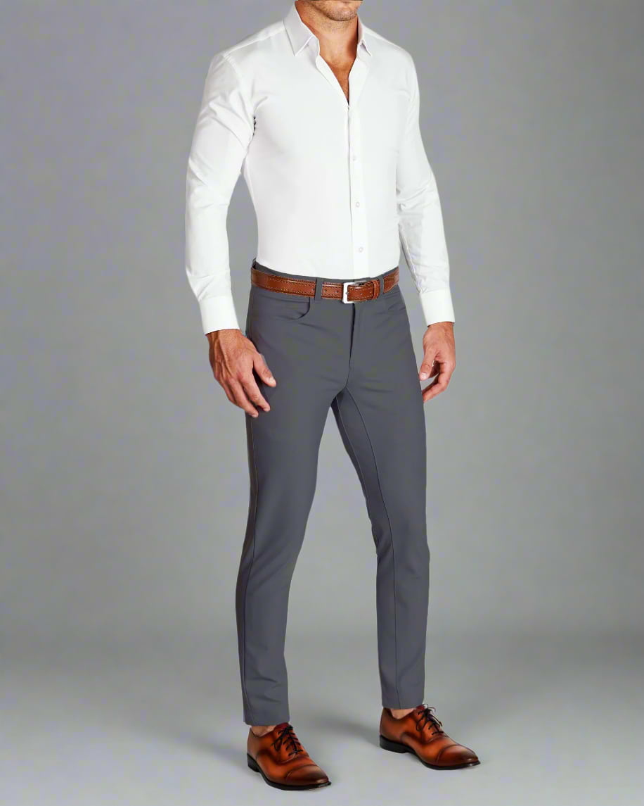Athletic Fit Stretch Tech Chino - Charcoal