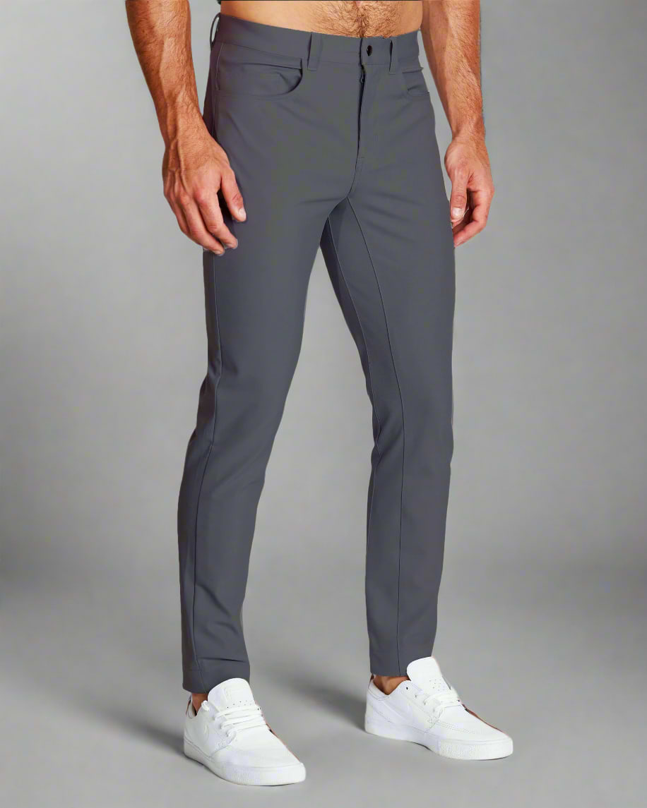 Athletic Fit Stretch Tech Chino - Charcoal