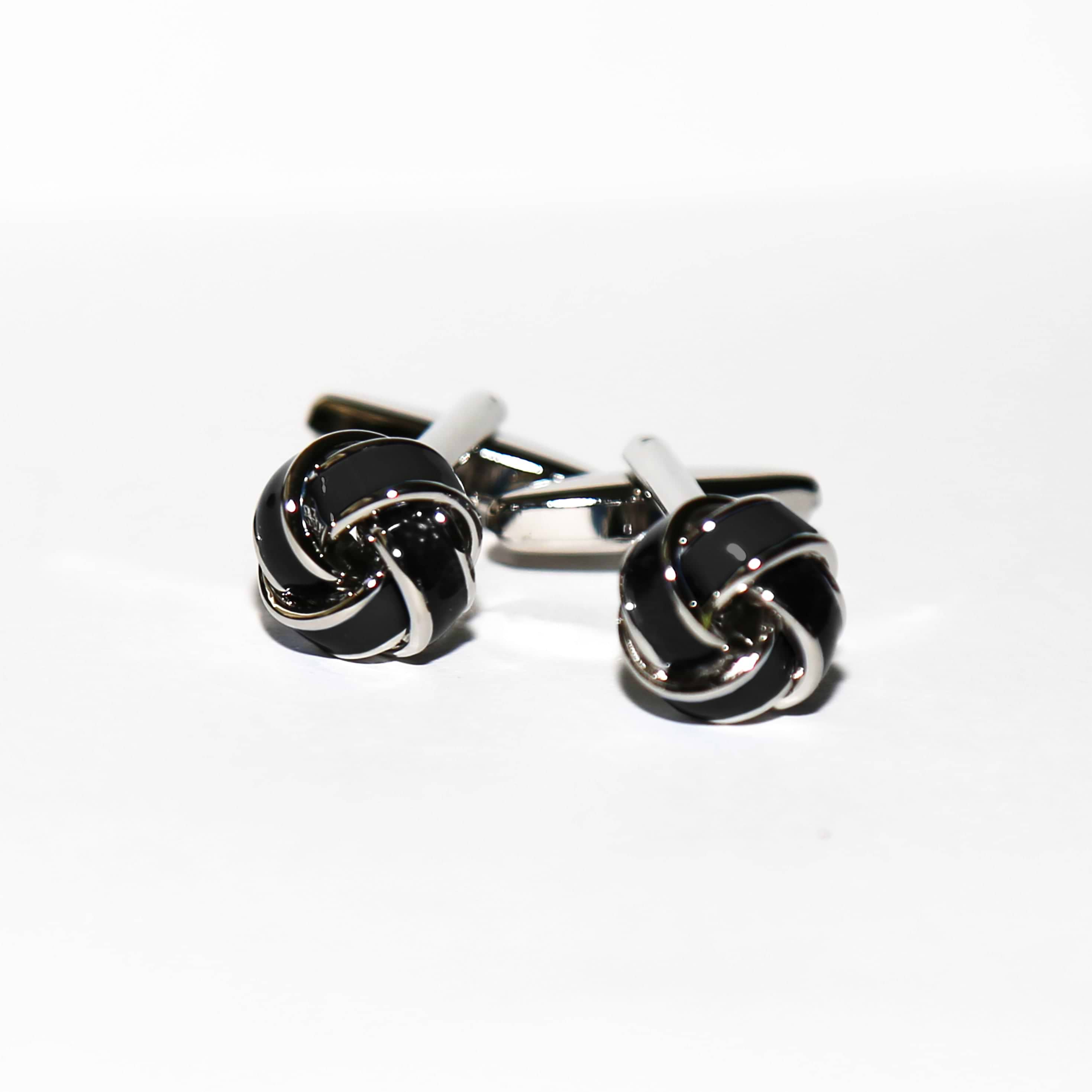 Black Knot Cuff Links