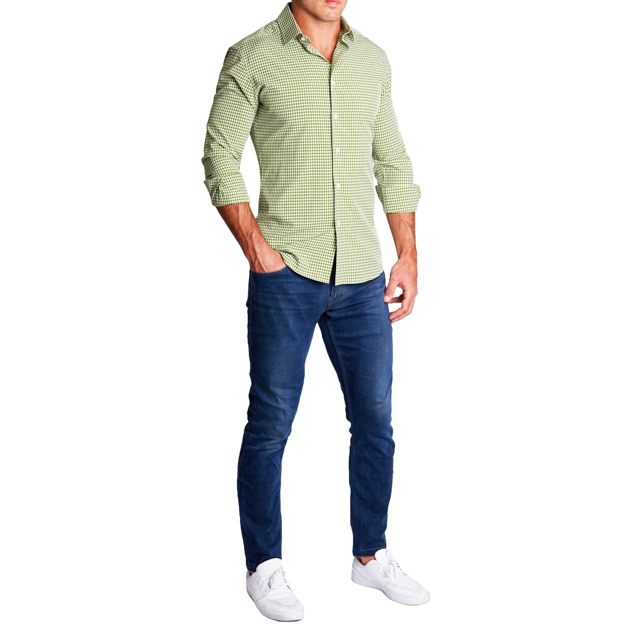 "The Dallas" Green Gingham