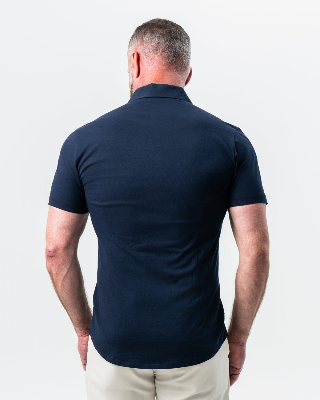 "The Hawkins" Navy Short Sleeve Button Down