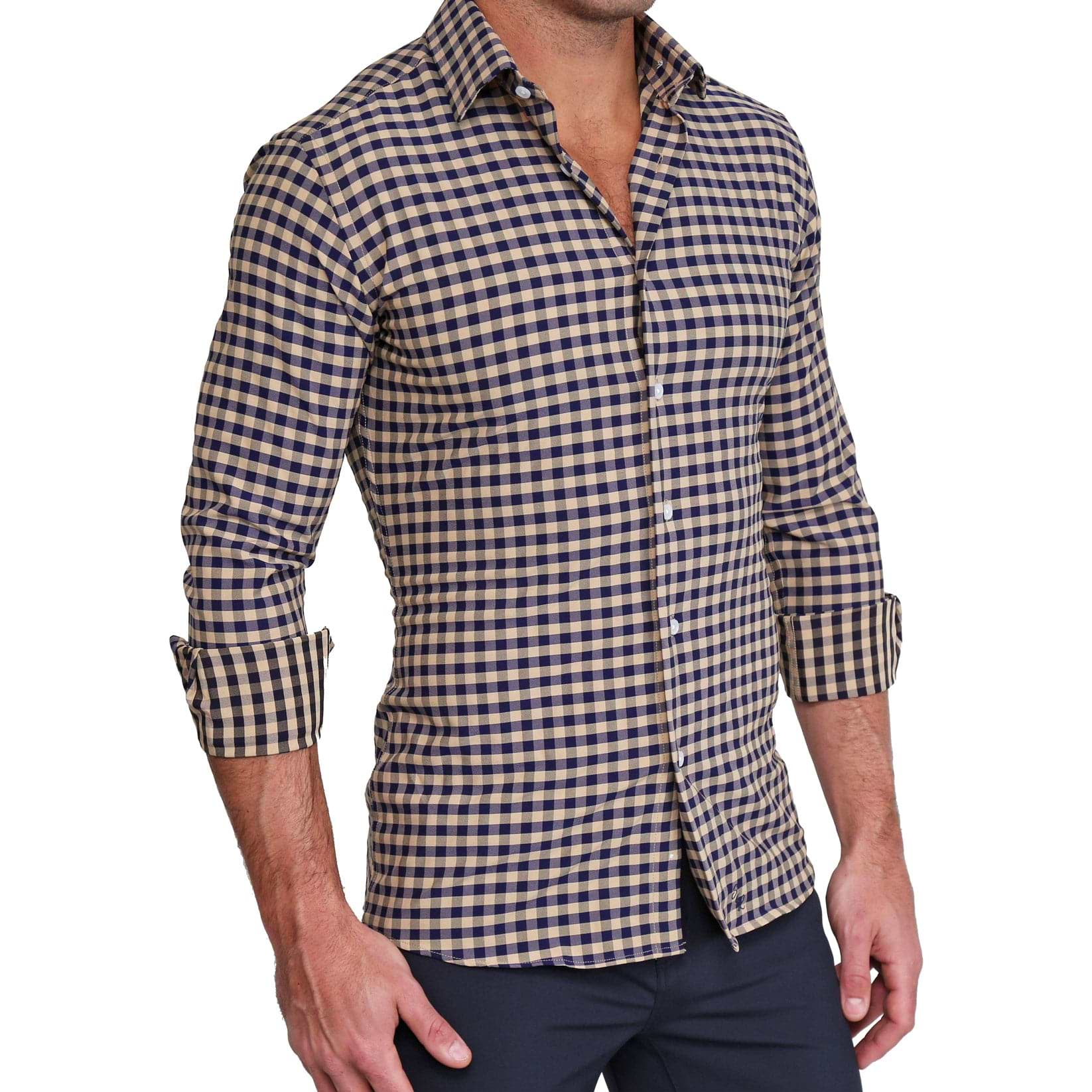 "The Riggins" Brown, Navy and Grey Triple Check