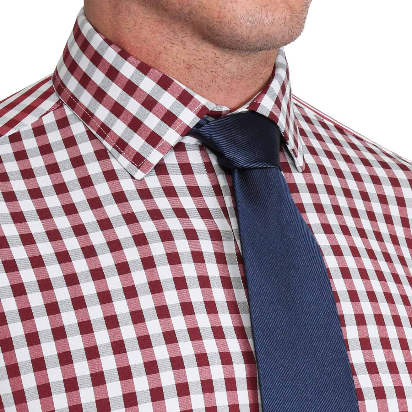 "The Dawson" Big Maroon and Grey Check