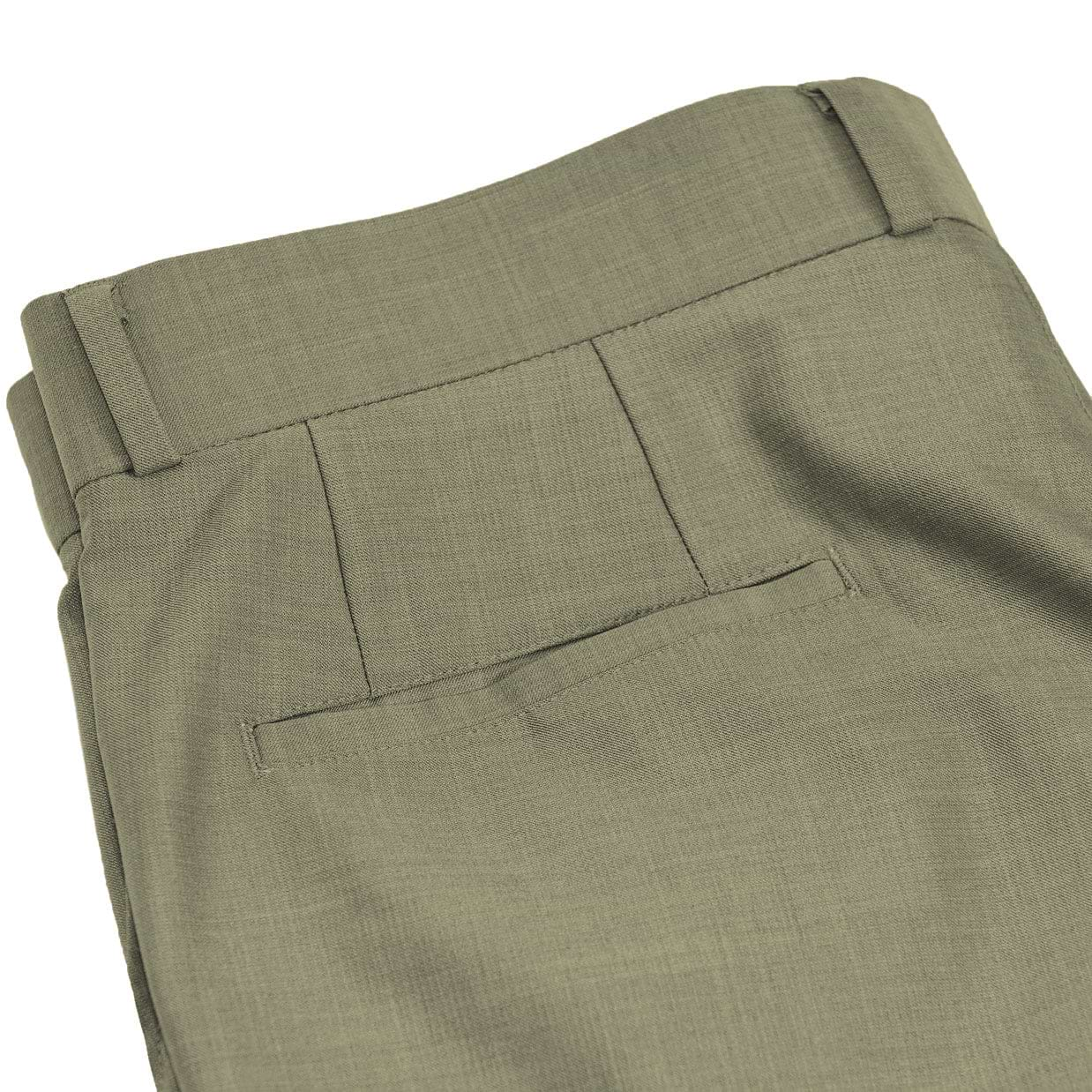 Athletic Fit Stretch Suit Pants - Heathered Olive