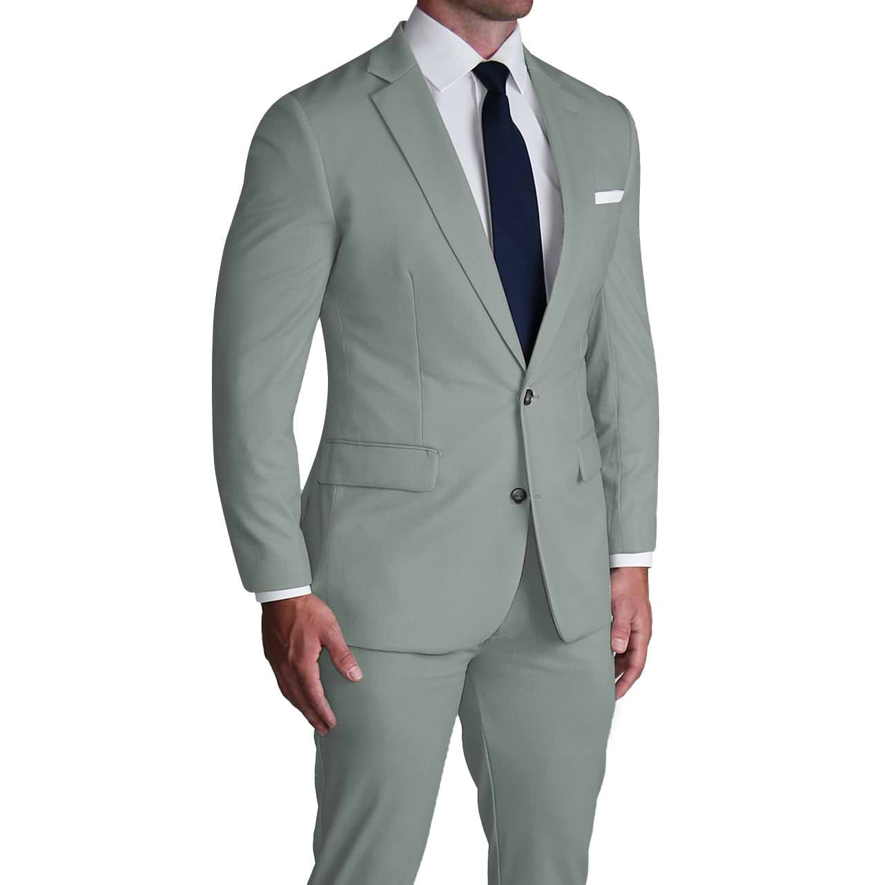 Athletic Fit Stretch Blazer - Solid Dusty Sage