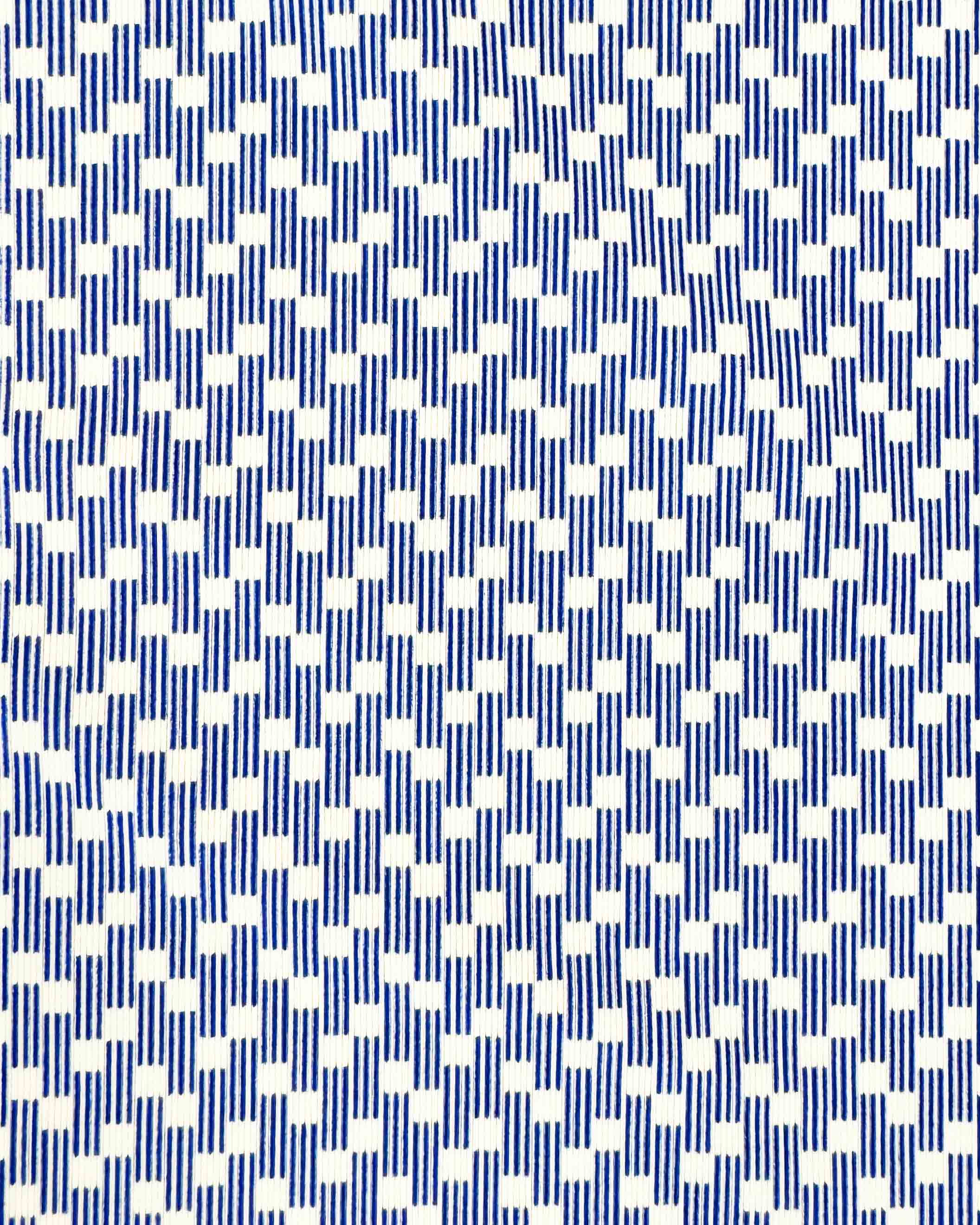 "The Normandy" Navy Micro Stripe & White Cubes