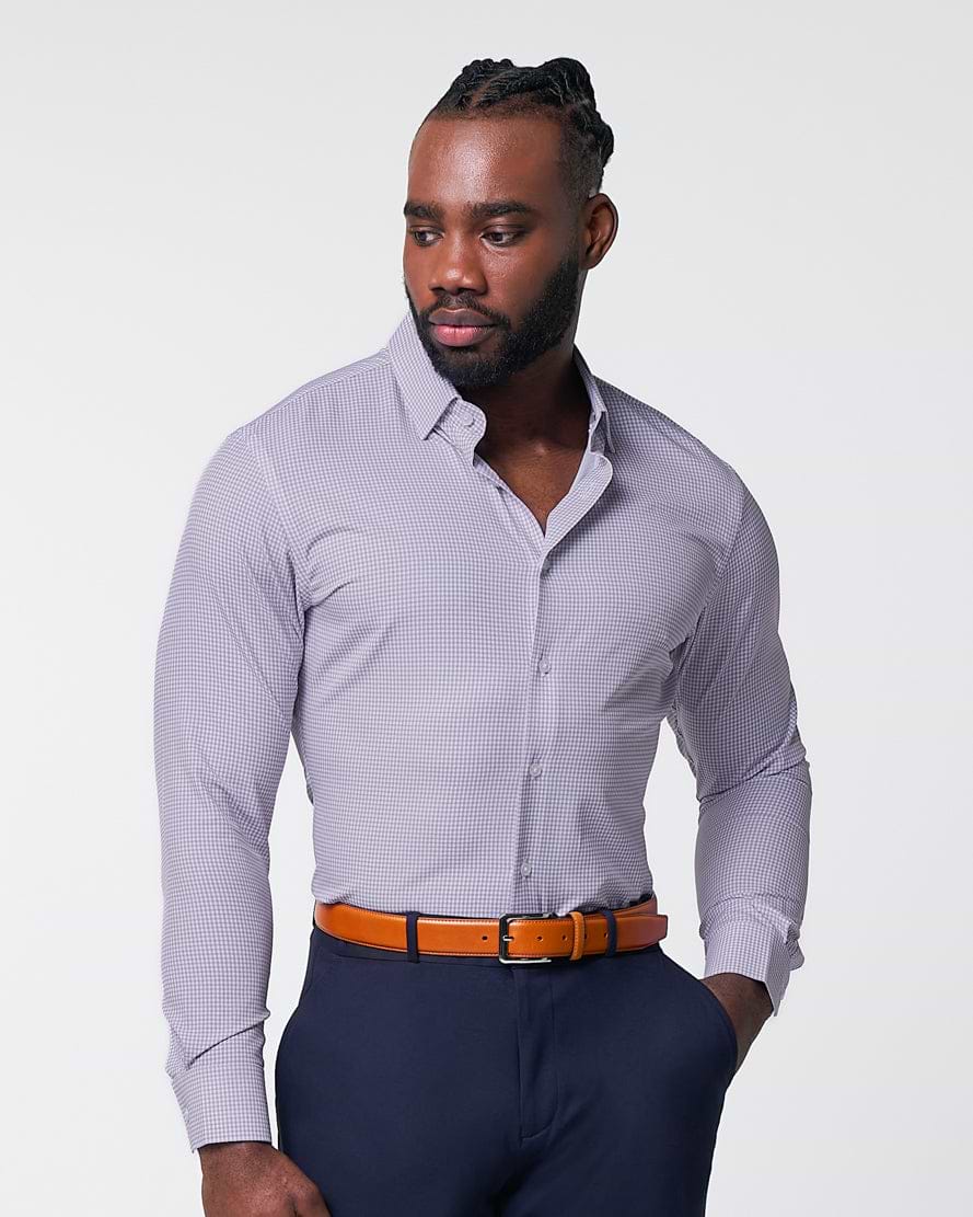 "The Arlo" Lavender Double Check - Classic Fit