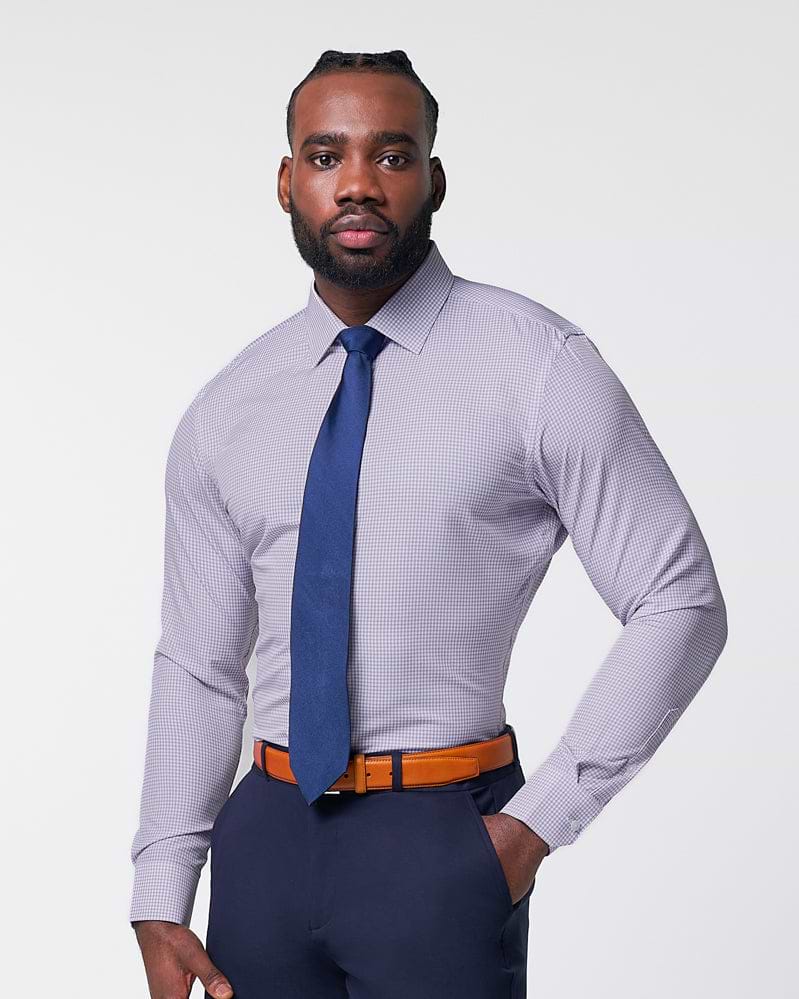 "The Arlo" Lavender Double Check - Classic Fit