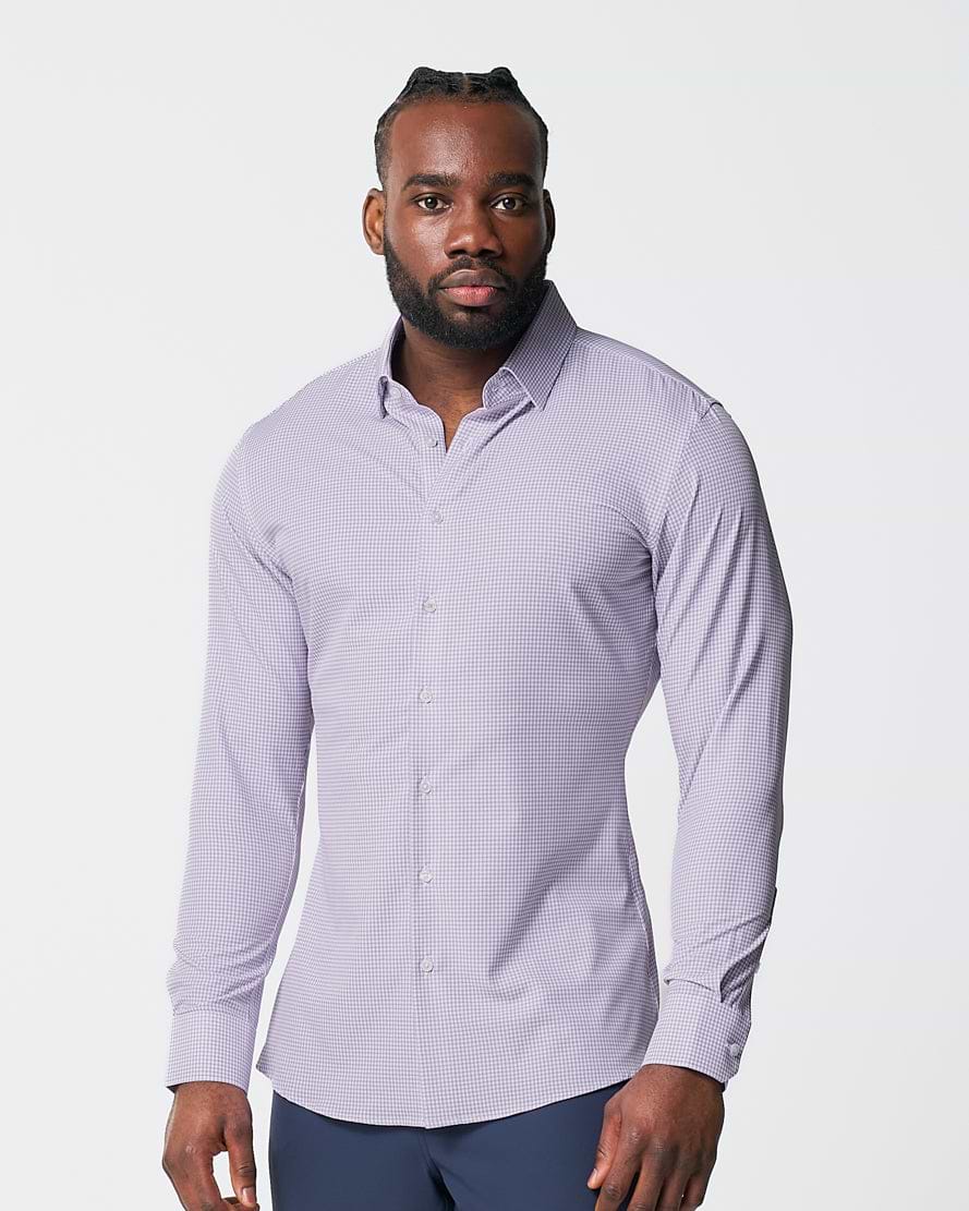 "The Arlo" Lavender Double Check - Classic Fit