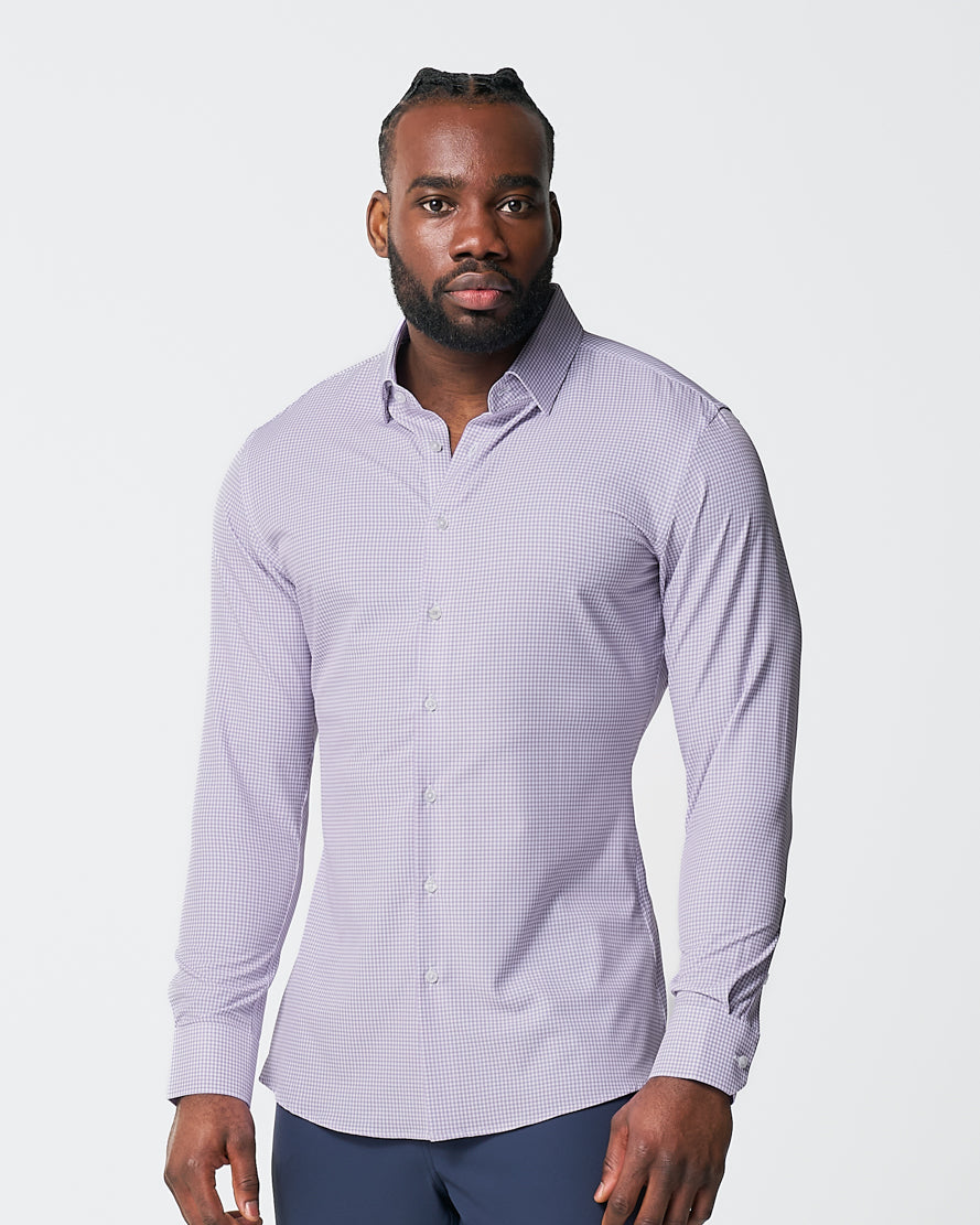 "The Arlo" Lavender Double Check - Classic Fit