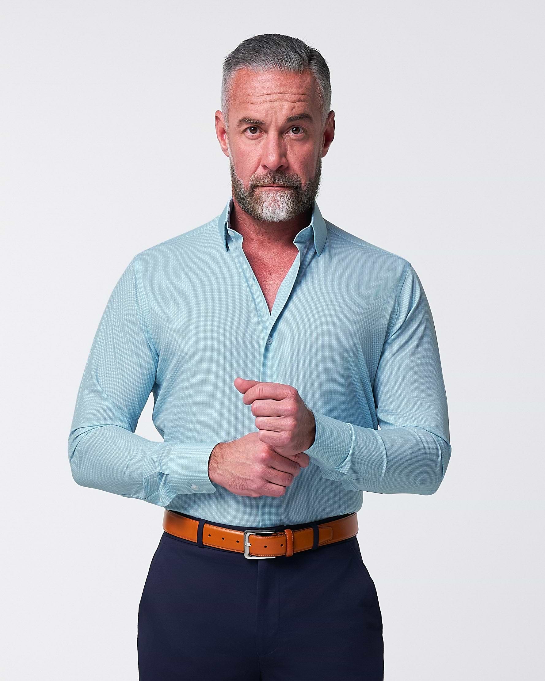 "The Atlas" Mint, Blue, & White Mini Check