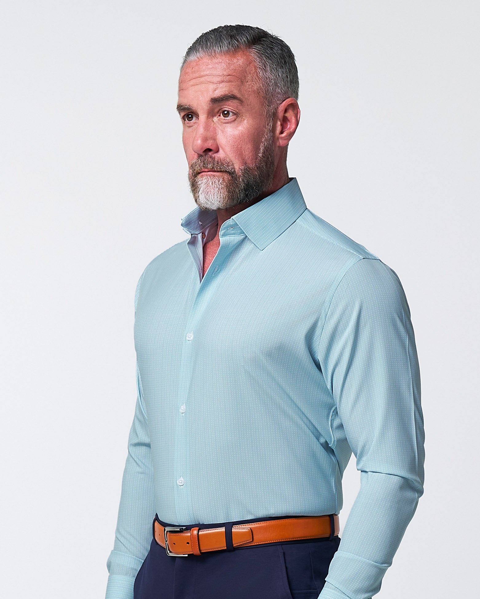 "The Atlas" Mint, Blue, & White Mini Check