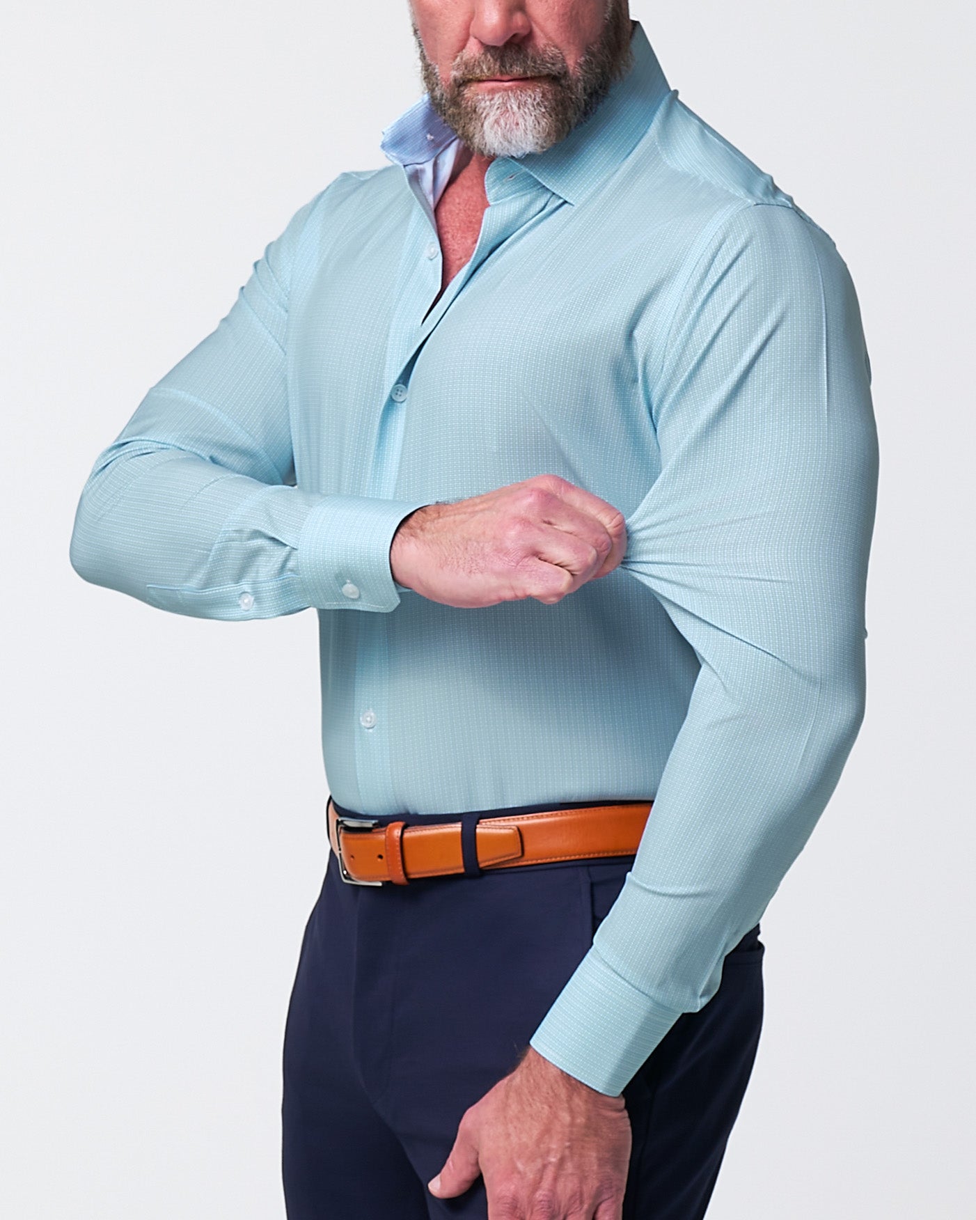 "The Atlas" Mint, Blue, & White Mini Check