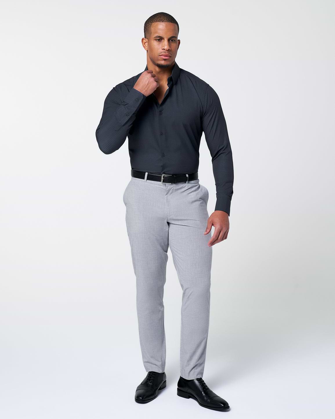 "The Avenue" Charcoal Grey & Light Grey Windowpane