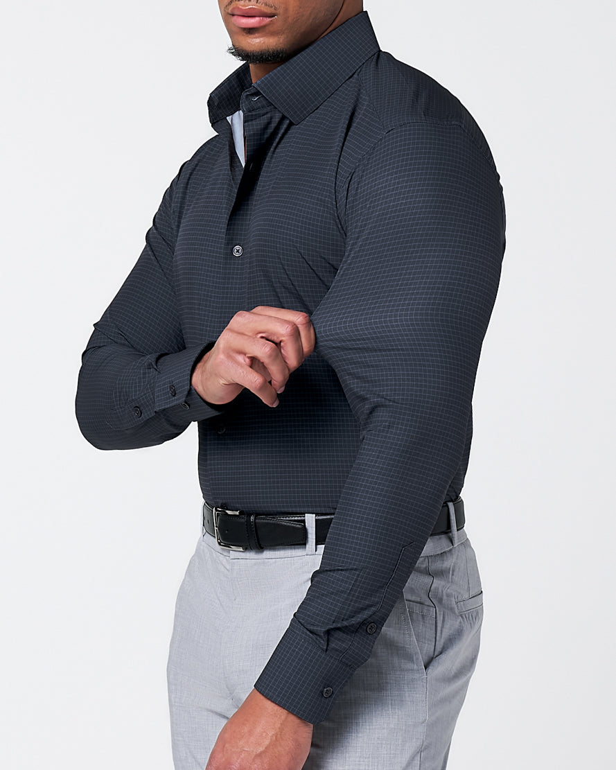 "The Avenue" Charcoal Grey & Light Grey Windowpane