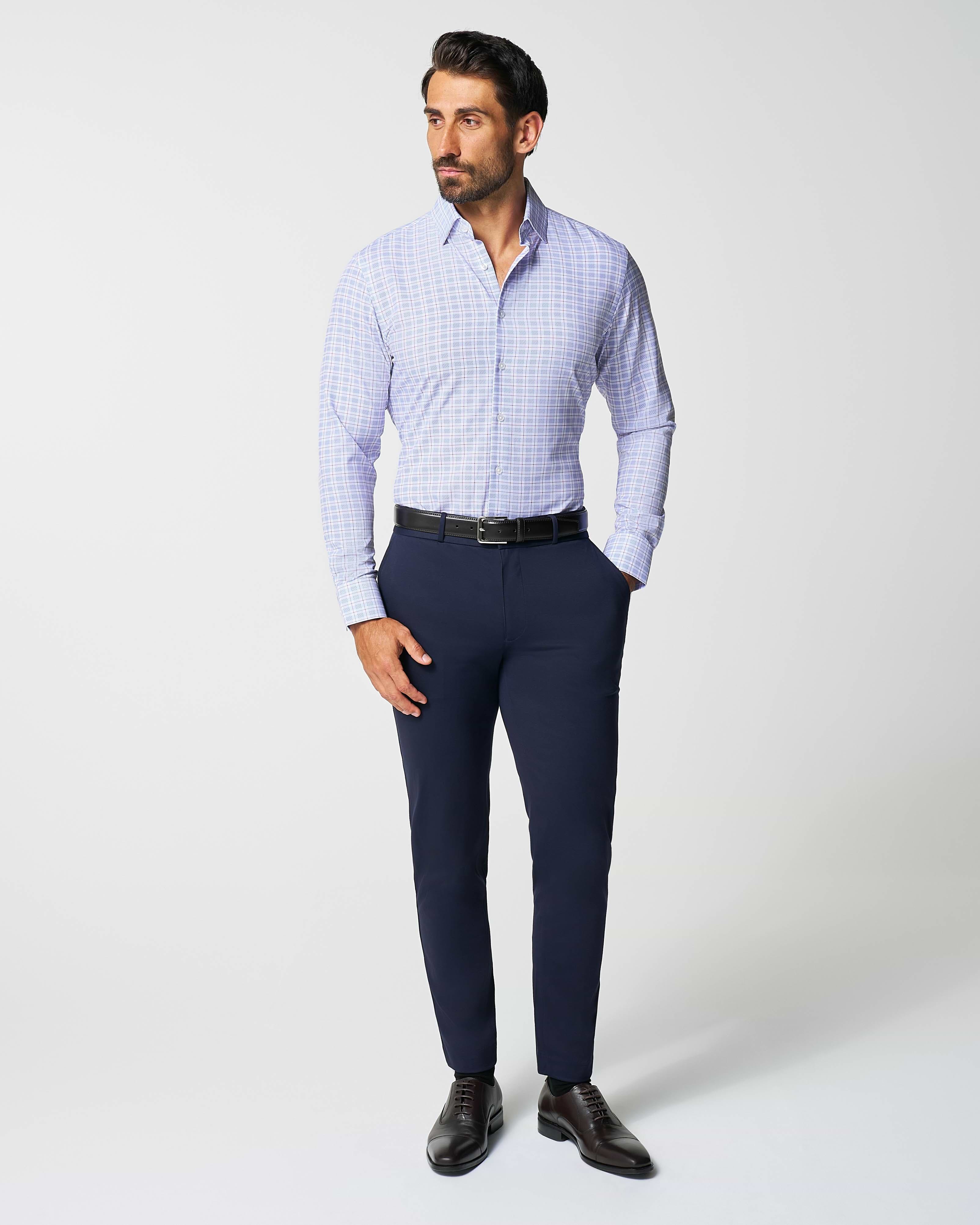 "The Baron" Purple and Blue Plaid - Classic Fit