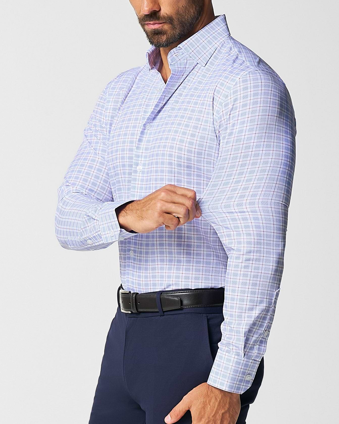 "The Baron" Purple and Blue Plaid - Classic Fit