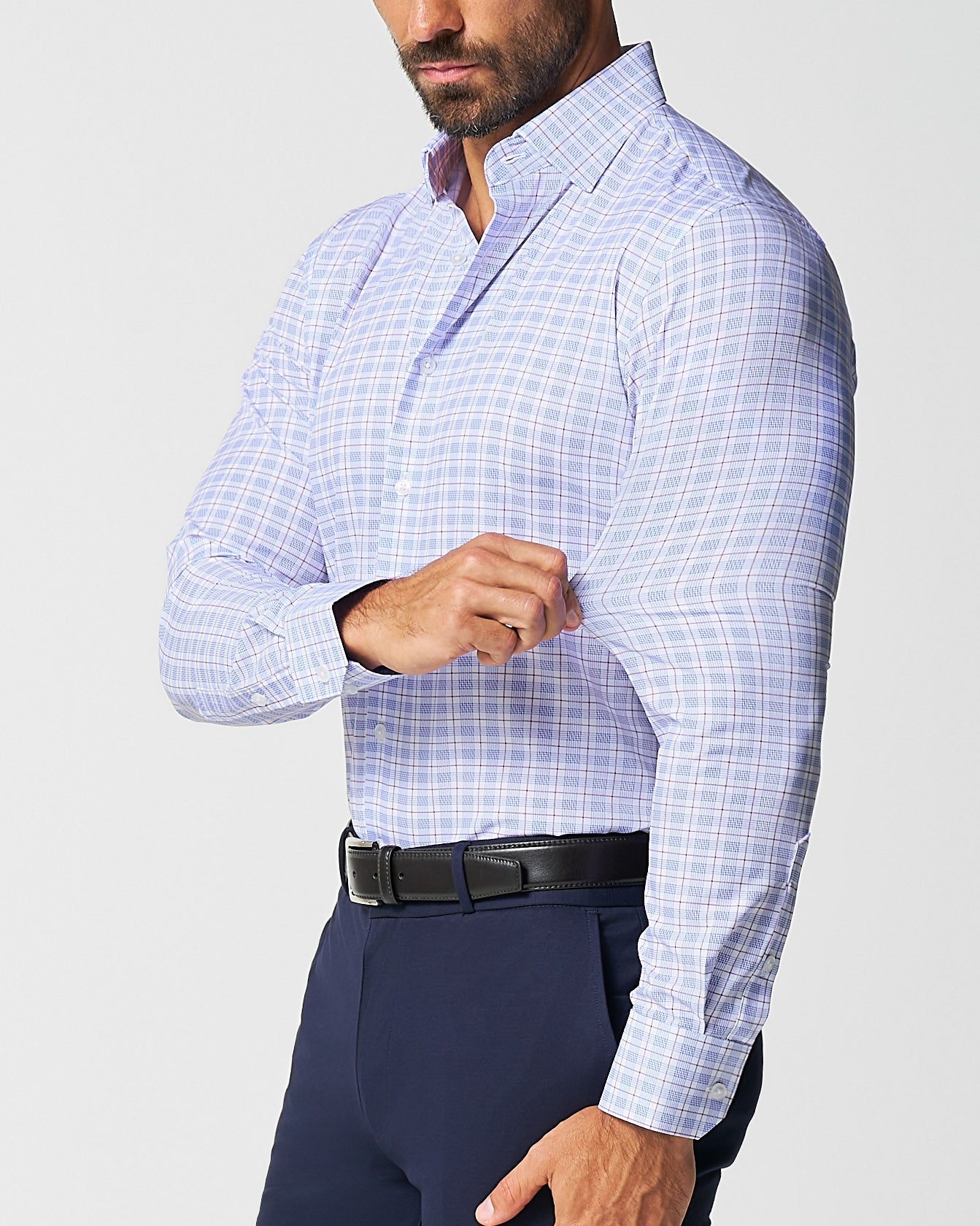 "The Baron" Purple and Blue Plaid