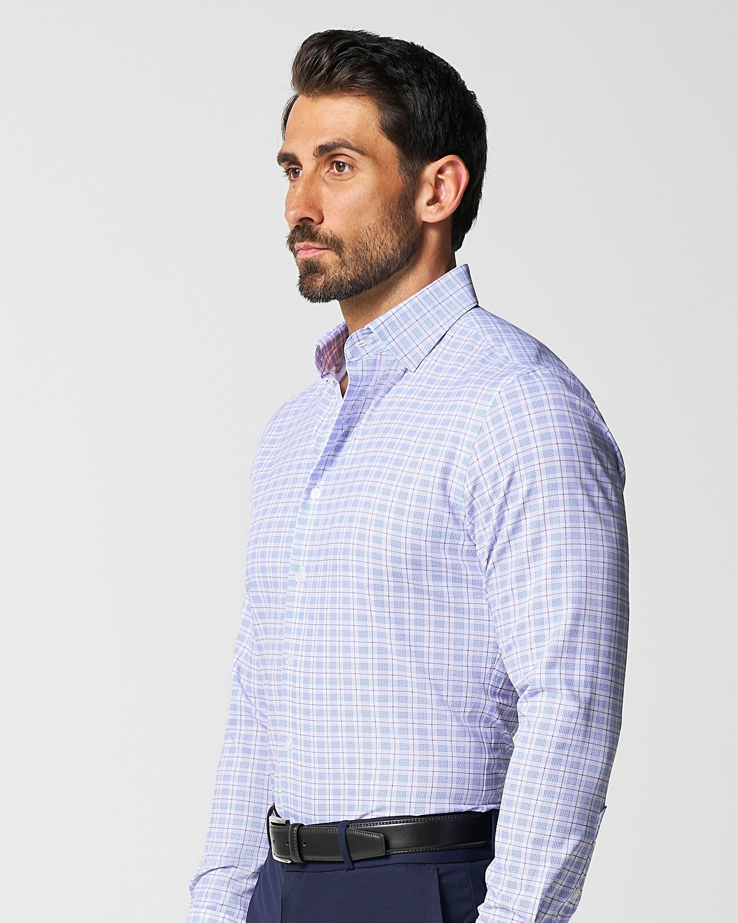 "The Baron" Purple and Blue Plaid - Classic Fit