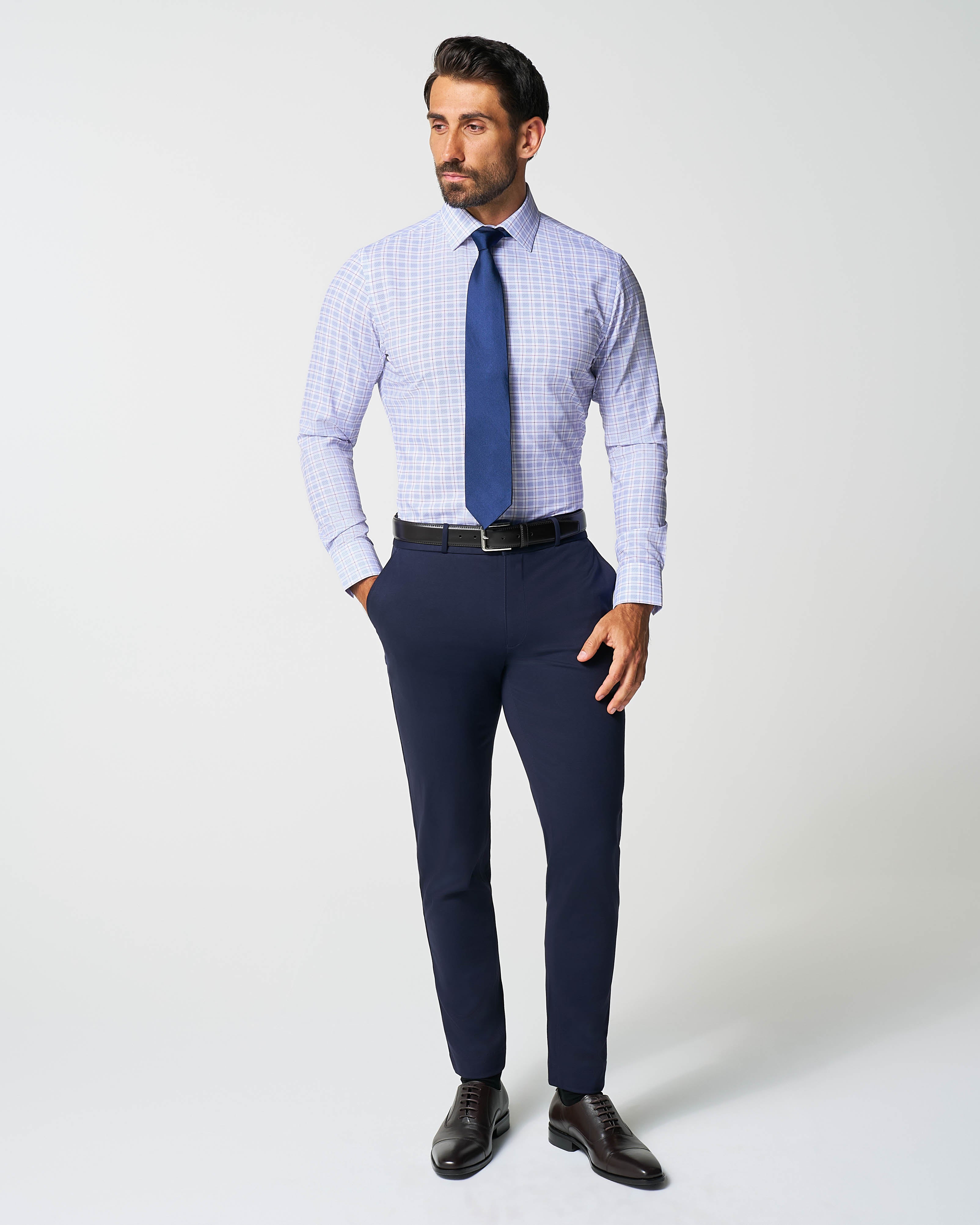 "The Baron" Purple and Blue Plaid