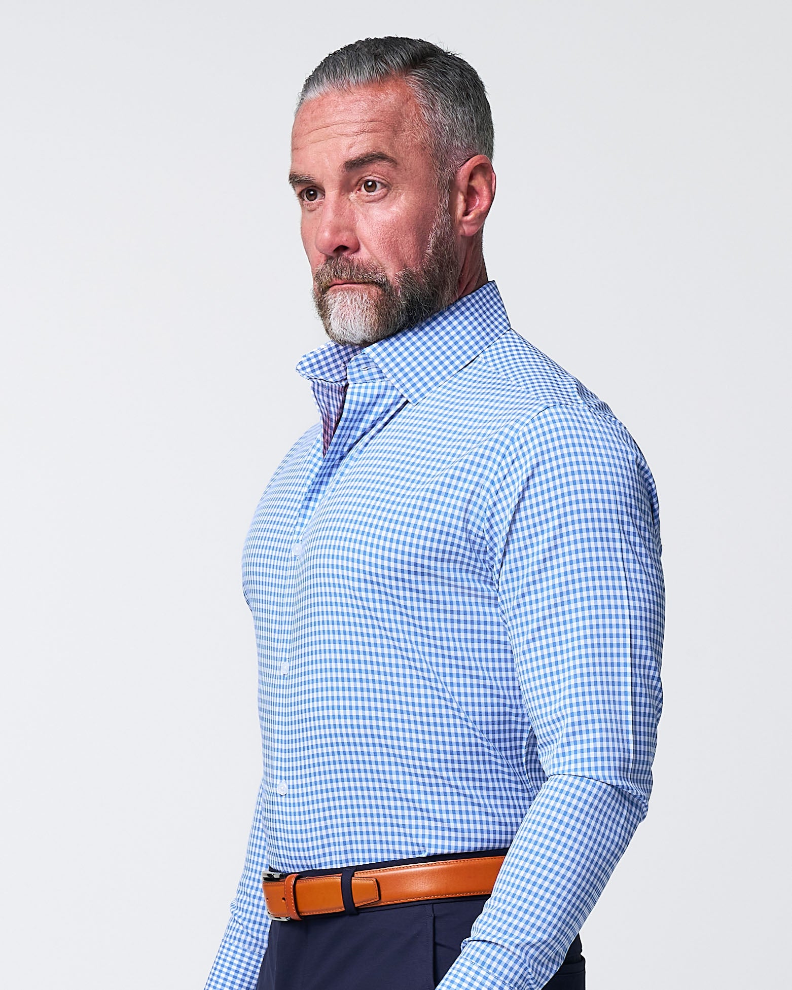 "The Bonino" Blue Gingham - Classic Fit