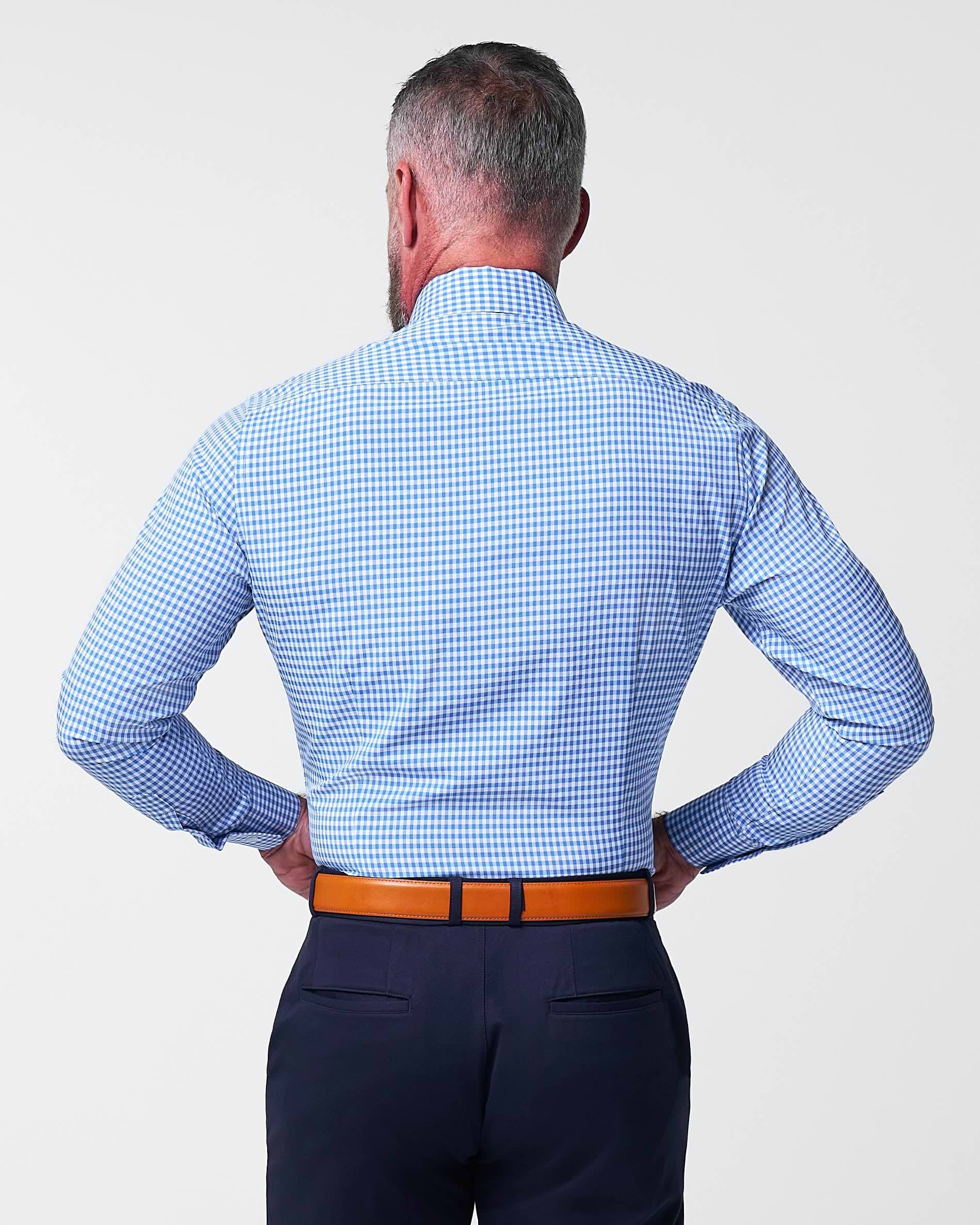 "The Bonino" Blue Gingham - Classic Fit