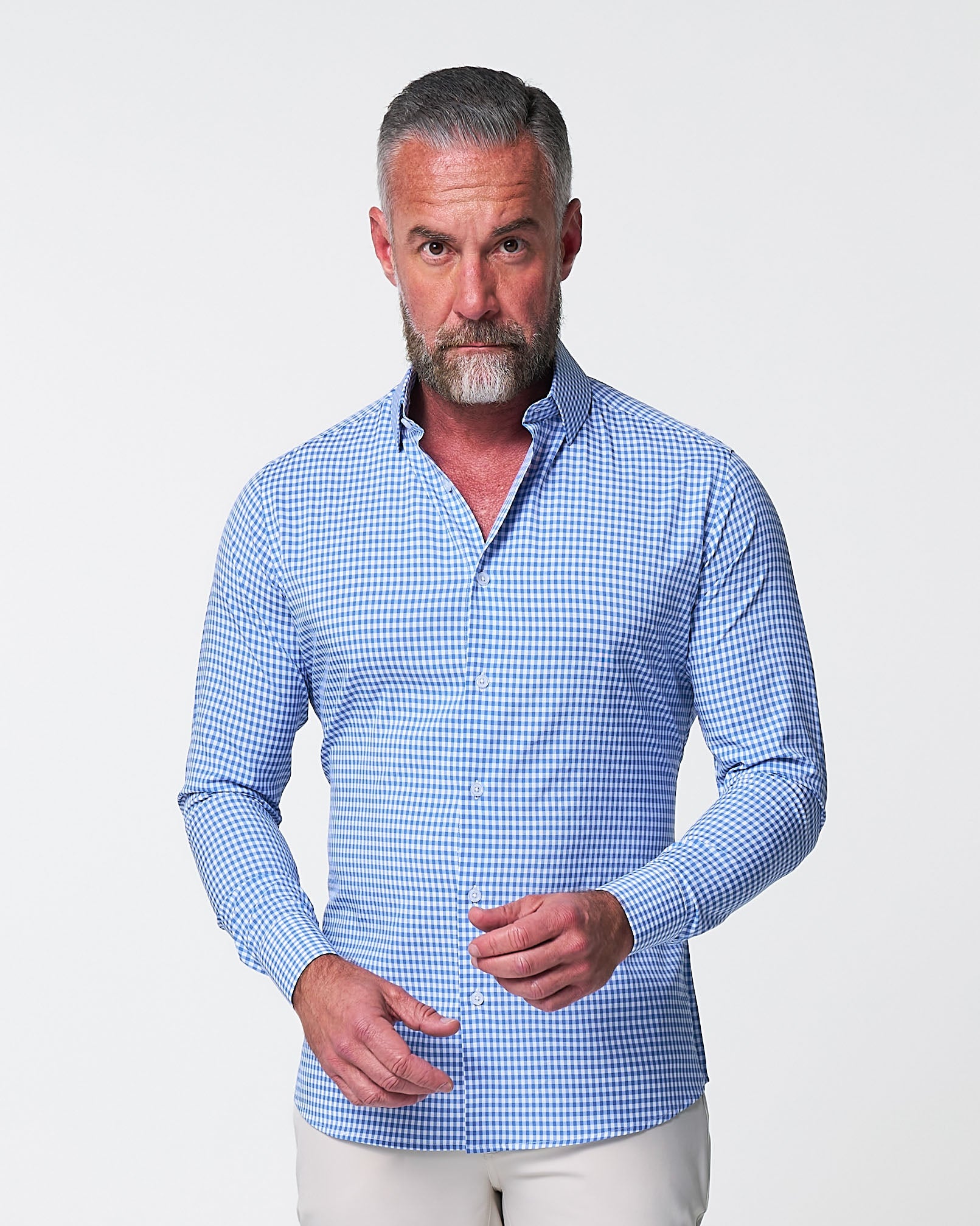 "The Bonino" Blue Gingham