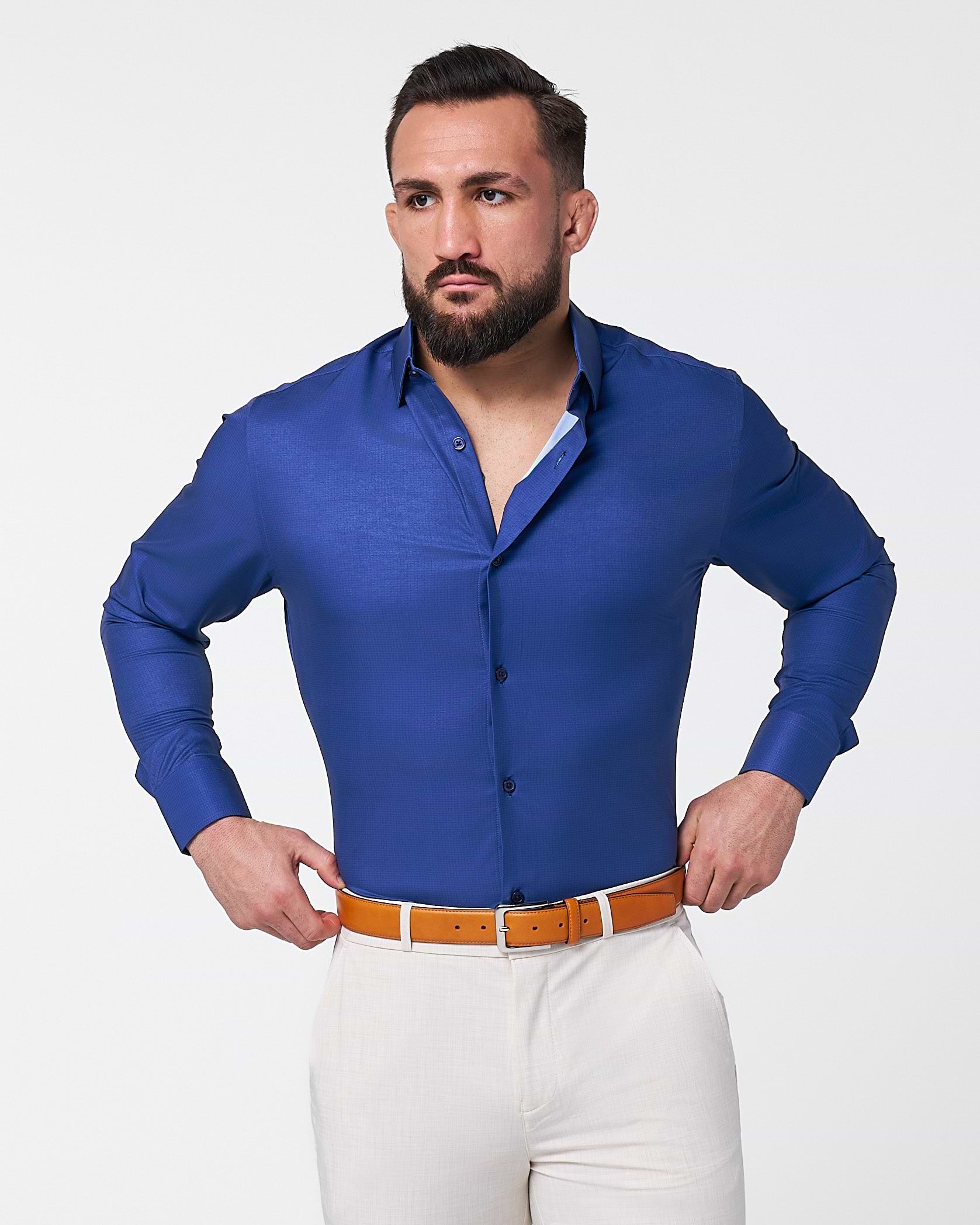 "The Bowman" Navy with Navy Grid