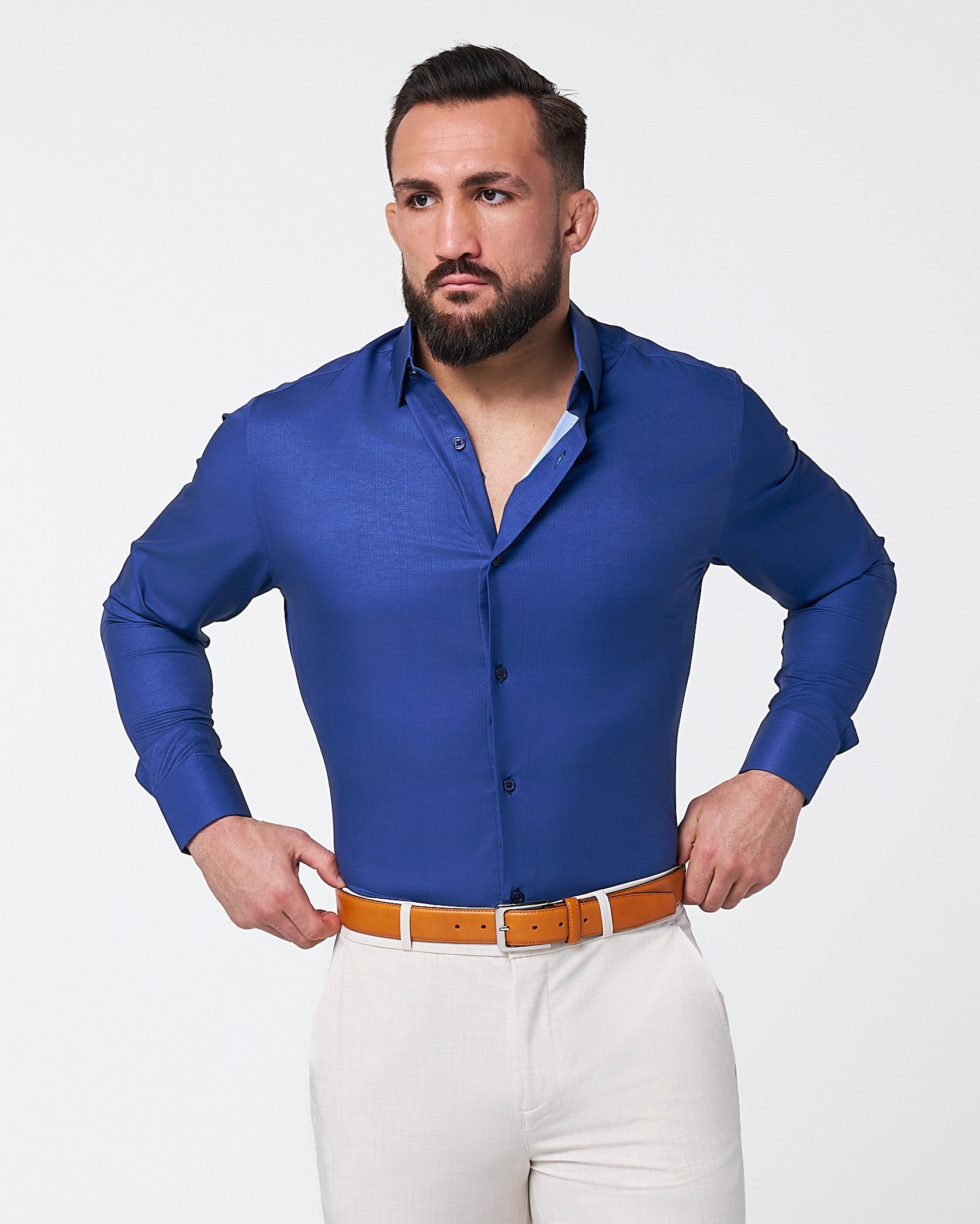 "The Bowman" Navy with Navy Grid