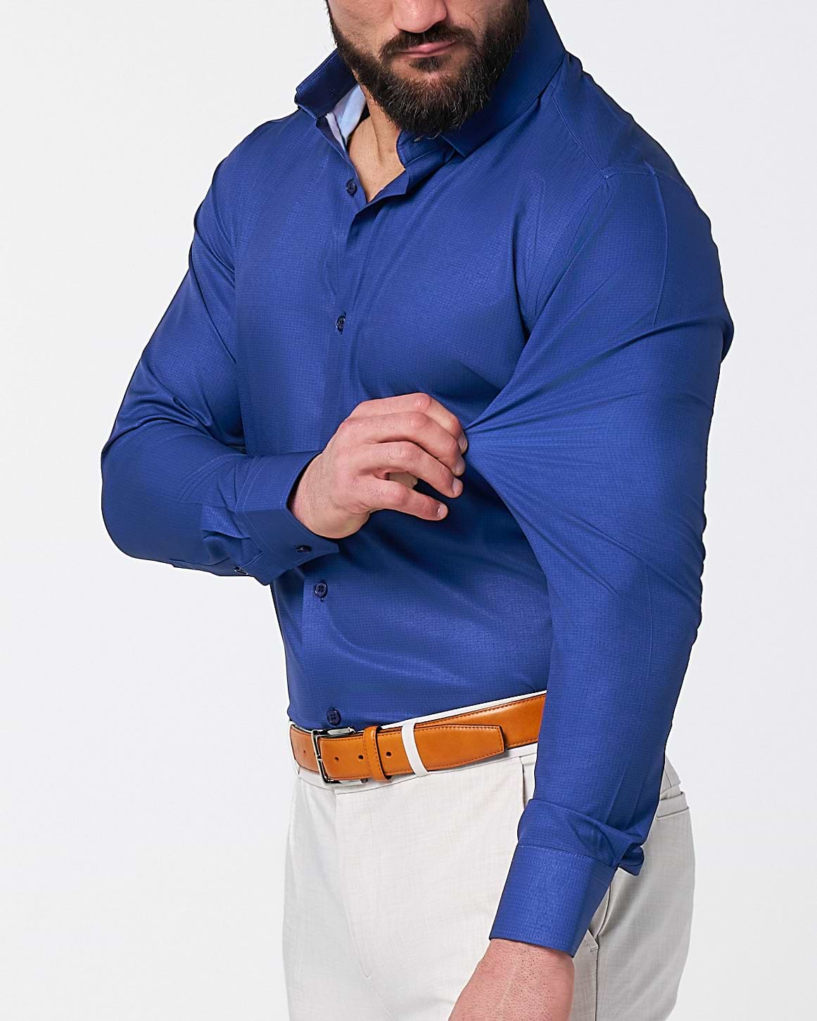 "The Bowman" Navy with Navy Grid