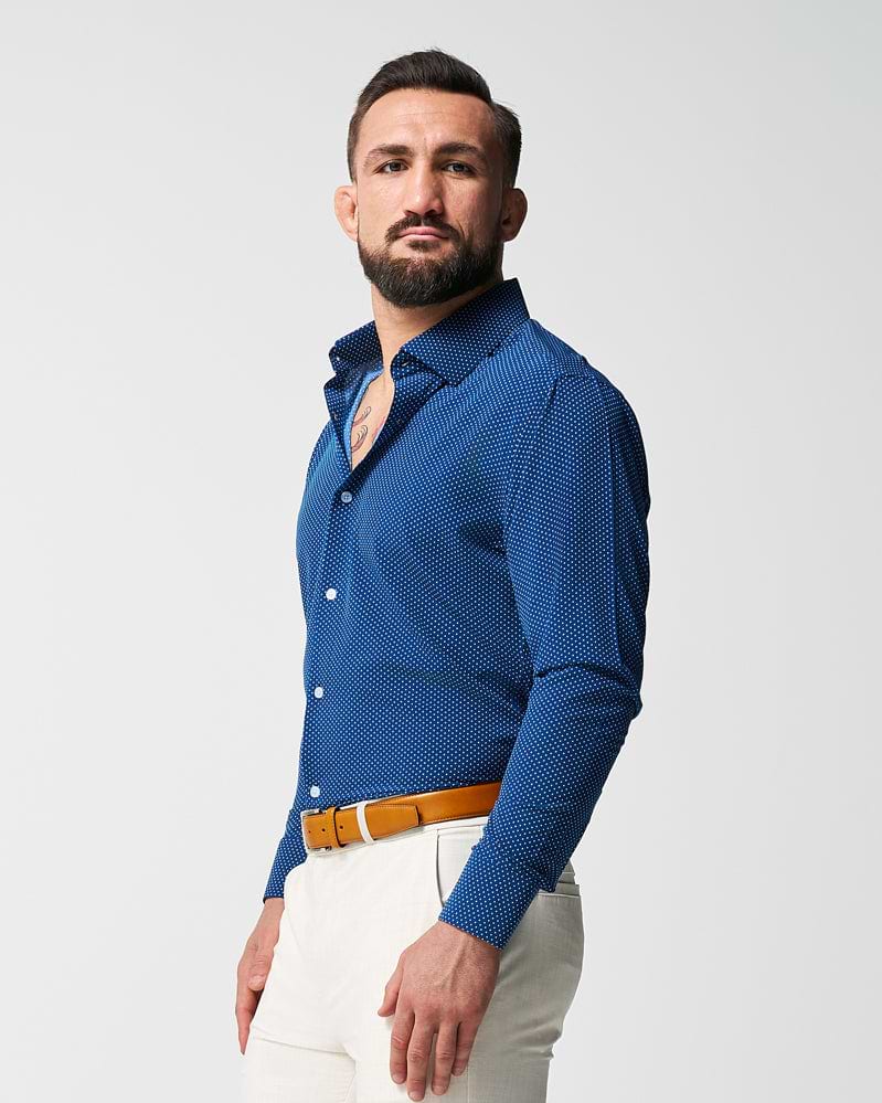 "The Boylston" Navy with White Polka Dots - Classic Fit