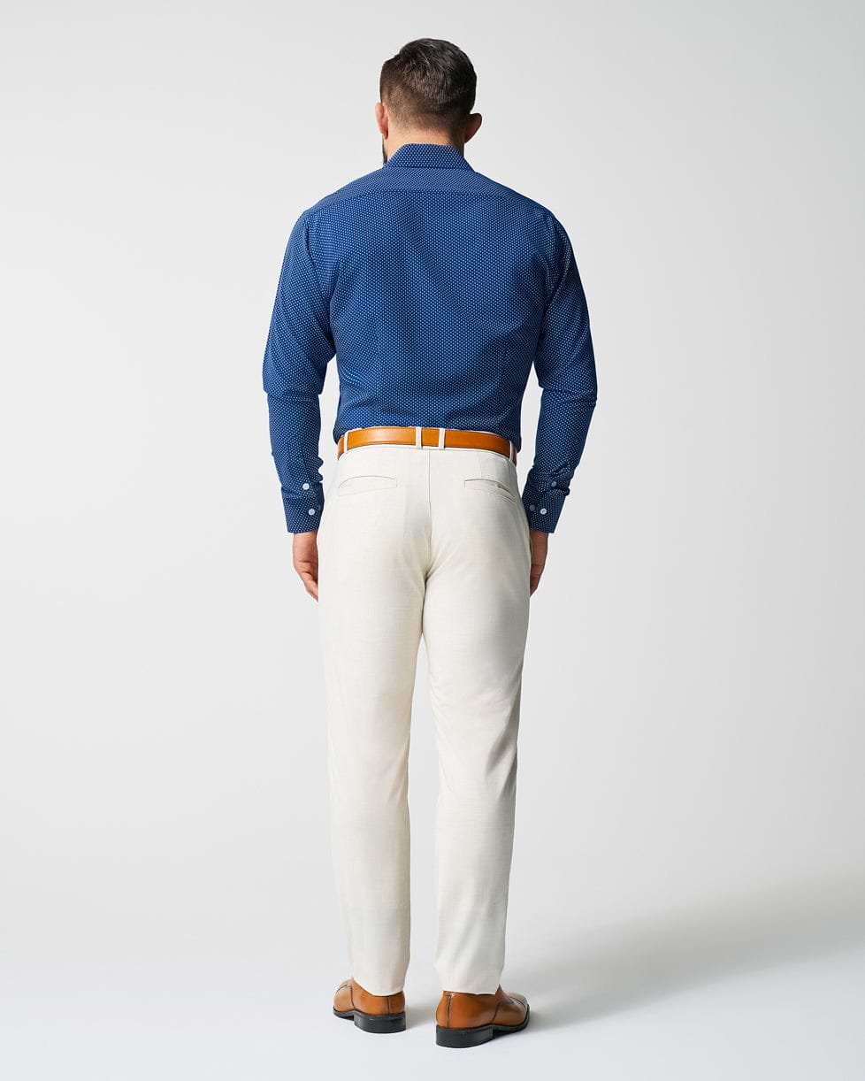 "The Boylston" Navy with White Polka Dots - Classic Fit