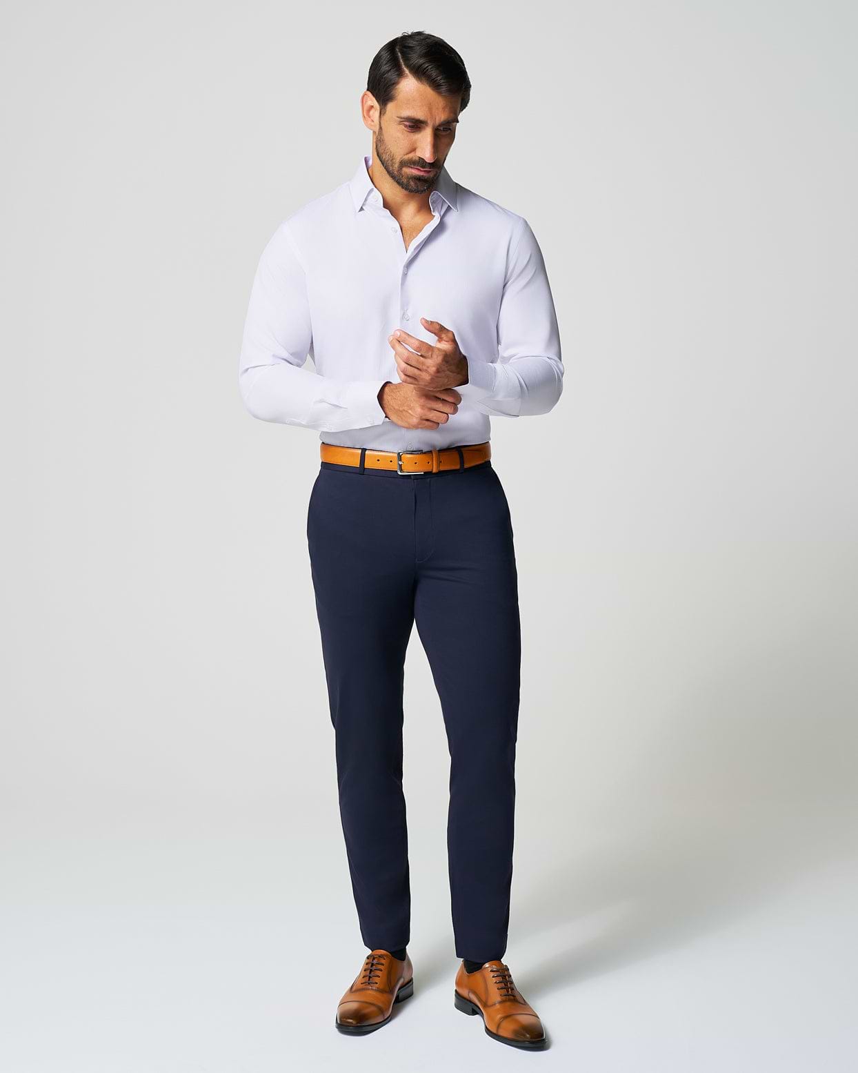 "The Brady" Light Pink & Light Blue Mini Check - Classic Fit