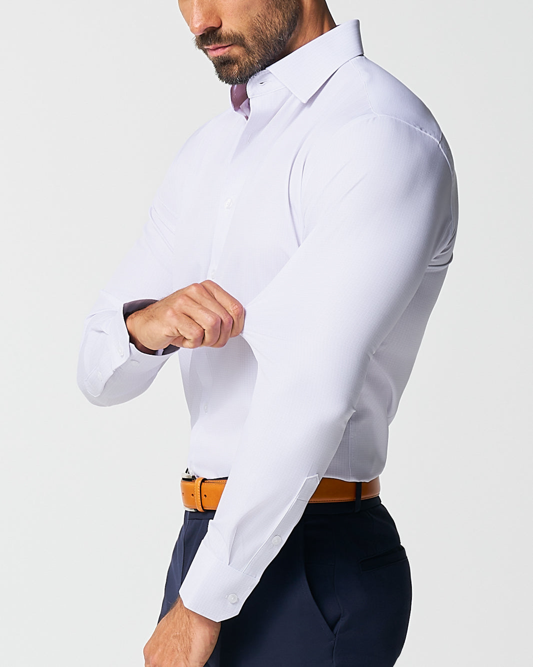 "The Brady" Light Pink and Light Blue Mini Check - Classic Fit