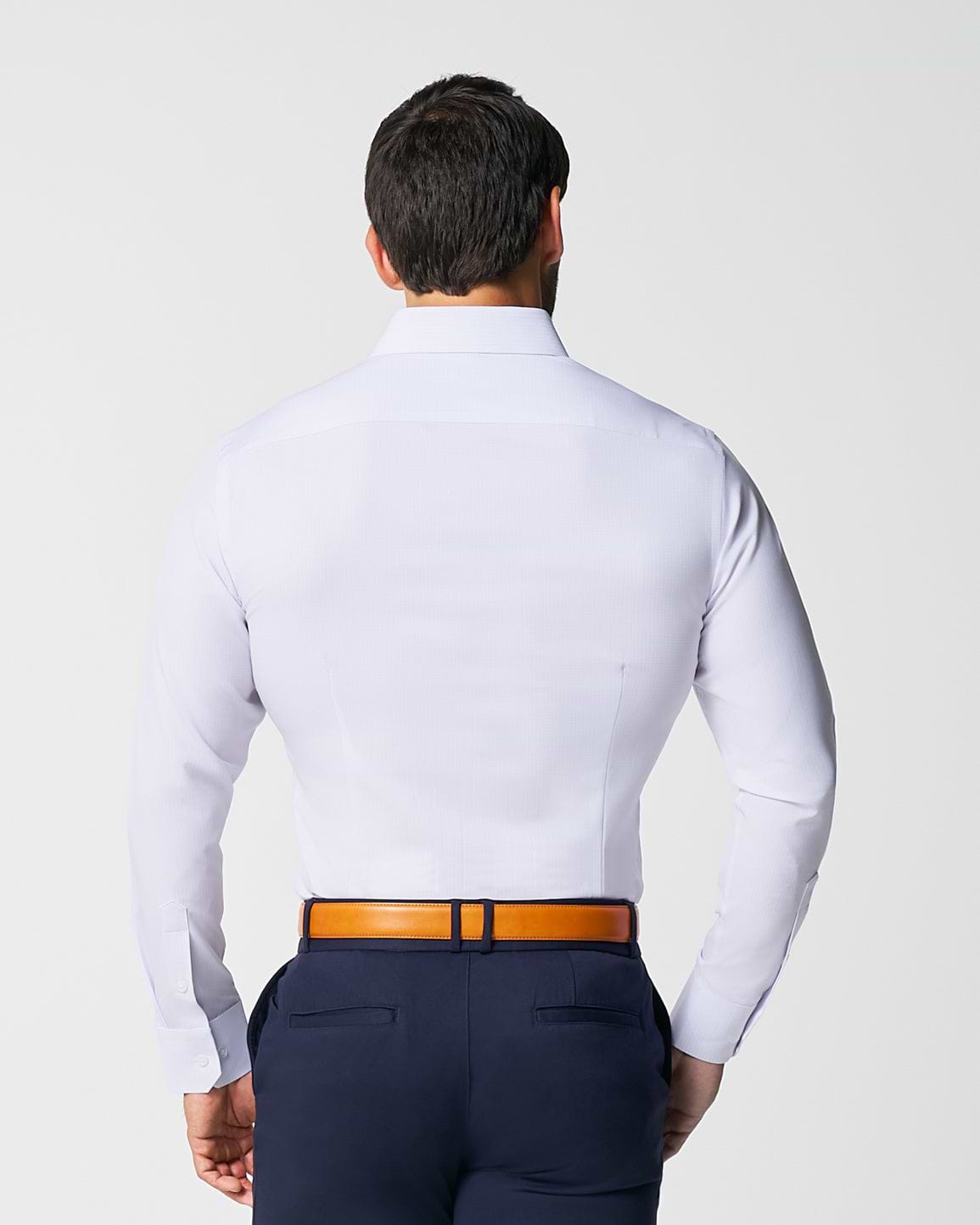 "The Brady" Light Pink & Light Blue Mini Check - Classic Fit