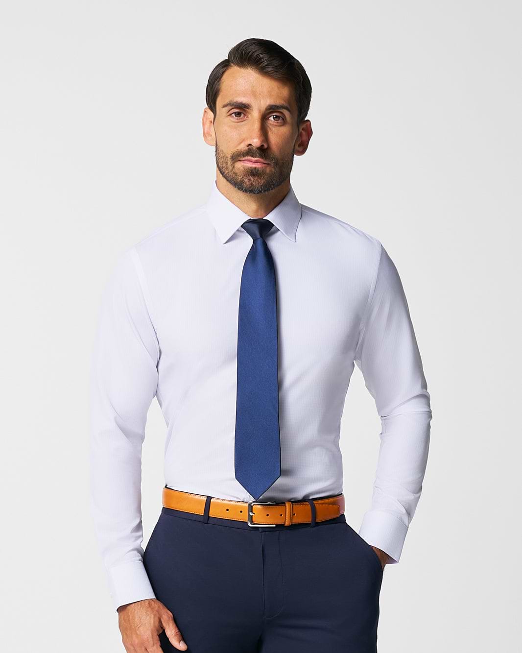 "The Brady" Light Pink & Light Blue Mini Check - Classic Fit