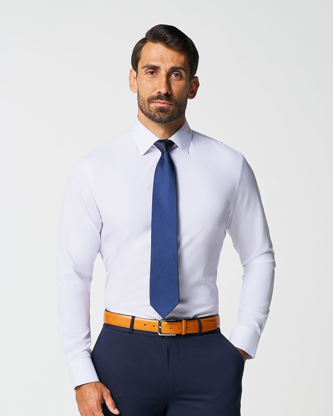 "The Brady" Light Pink & Light Blue Mini Check - Classic Fit