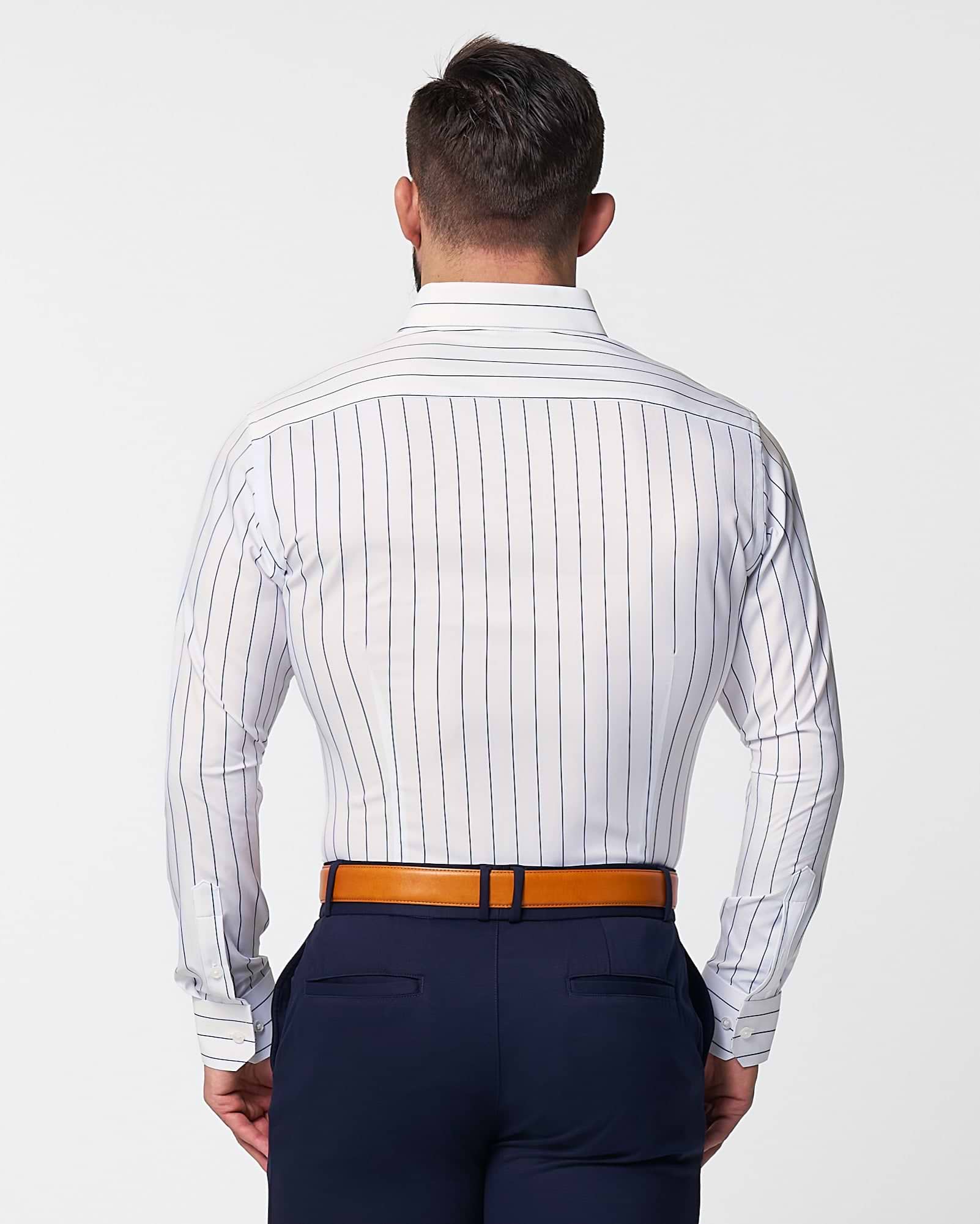 "The Cape" Wide Navy Stripe