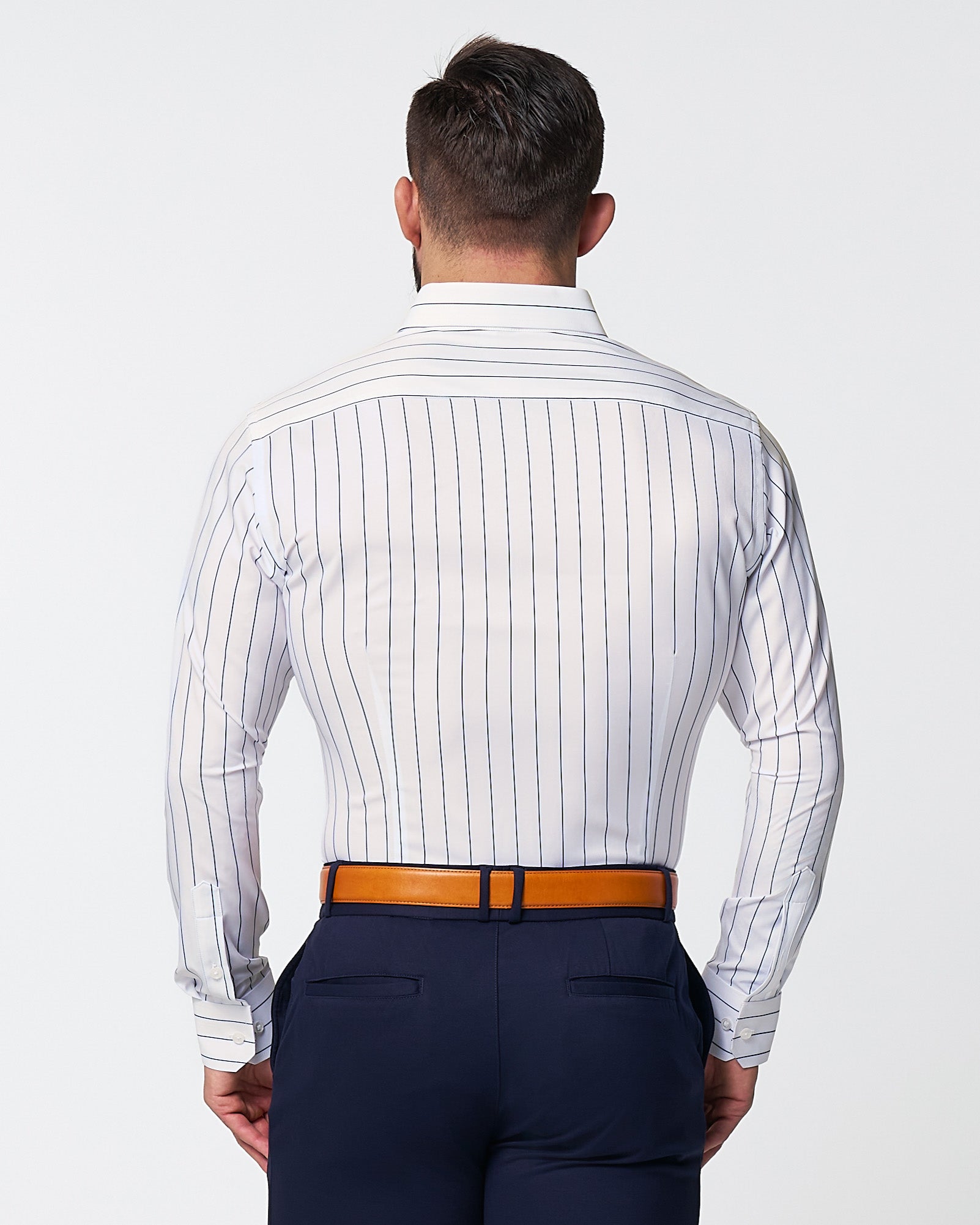 "The Cape" Wide Navy Stripe