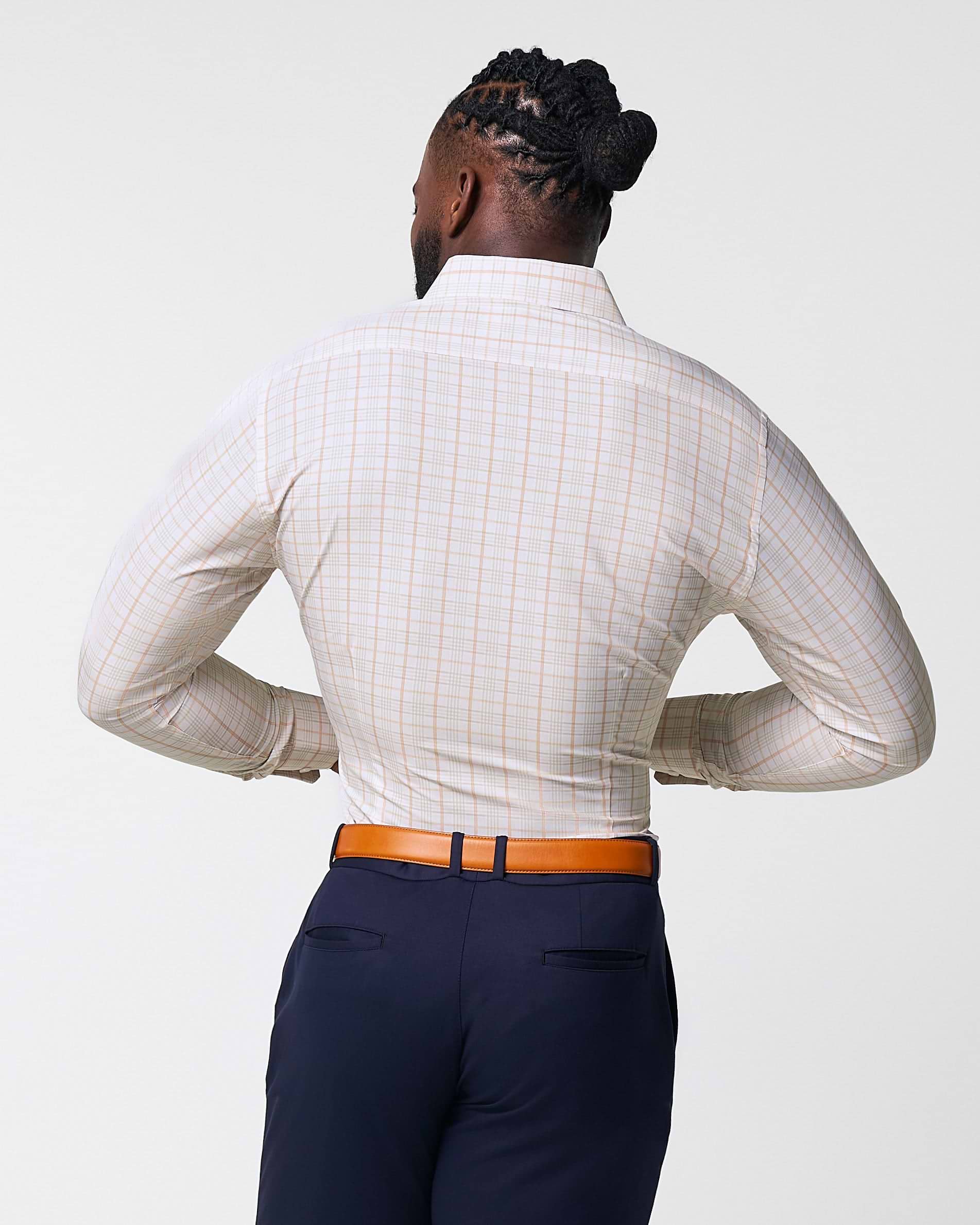 "The Carl" Orange, Yellow, & White Plaid