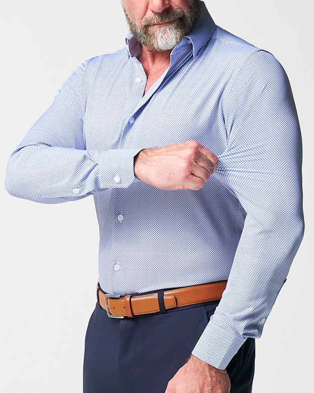 "The Charles" Navy Diamond Dress Shirt